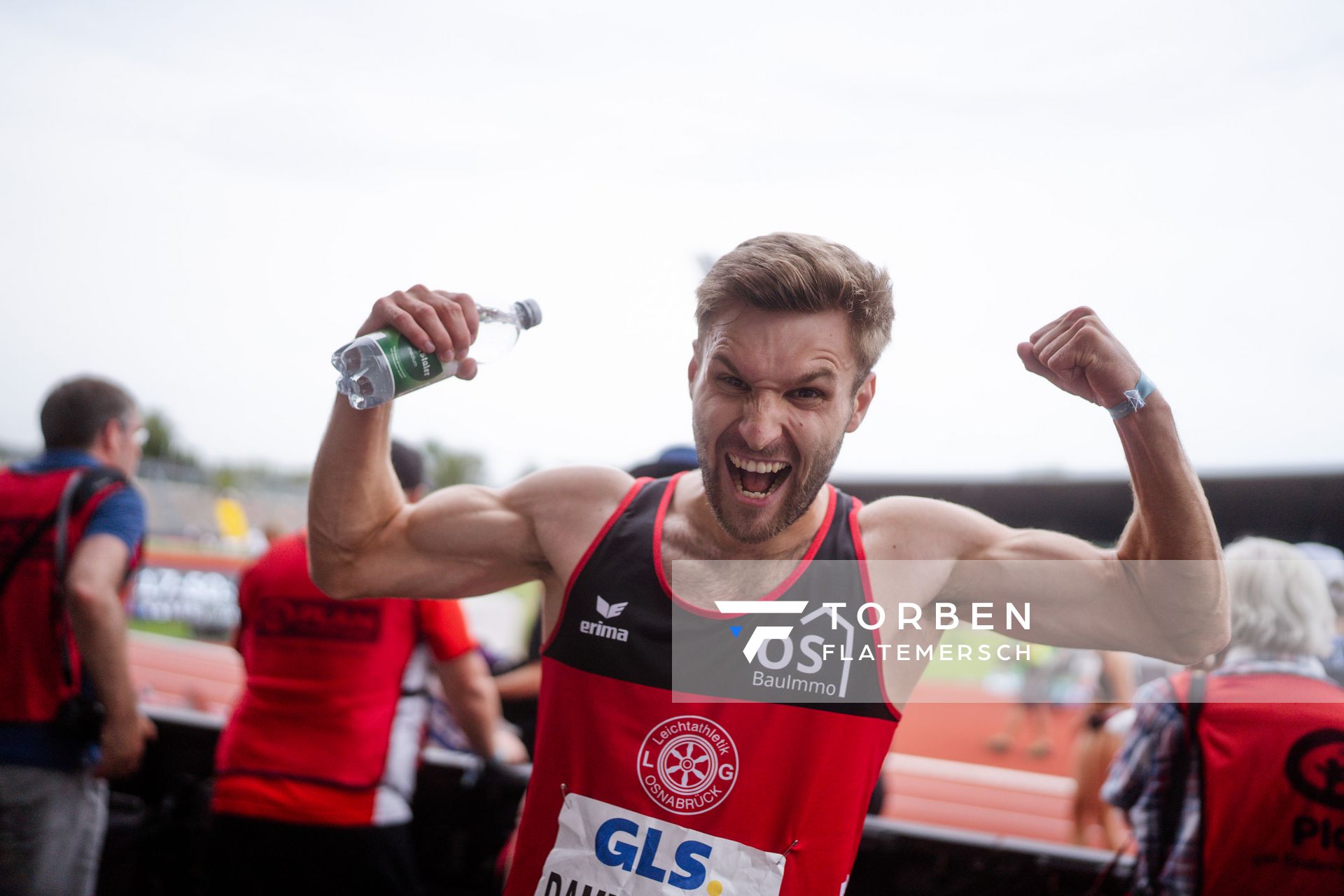 Fabian Dammermann (LG Osnabrueck) während der 113. Deutschen Leichtathletik-Meisterschaften am 09.07.2023 im Auestadion in Kassel