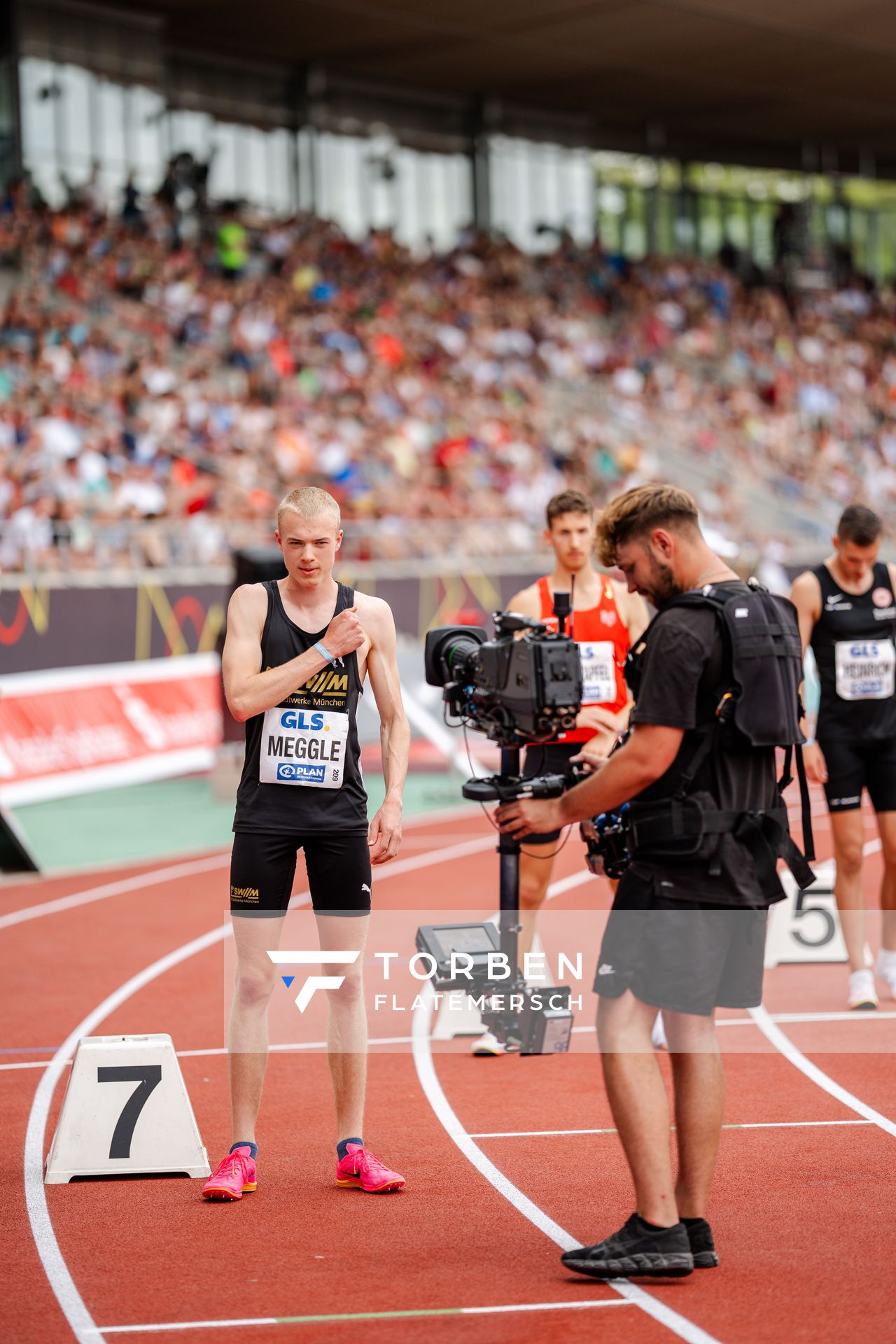 Emil Meggle (LG Stadtwerke Muenchen) während der 113. Deutschen Leichtathletik-Meisterschaften am 09.07.2023 im Auestadion in Kassel