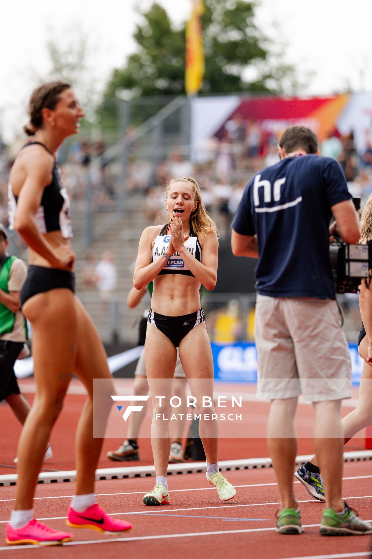 Alina Ammann (TuS Esingen) während der 113. Deutschen Leichtathletik-Meisterschaften am 09.07.2023 im Auestadion in Kassel