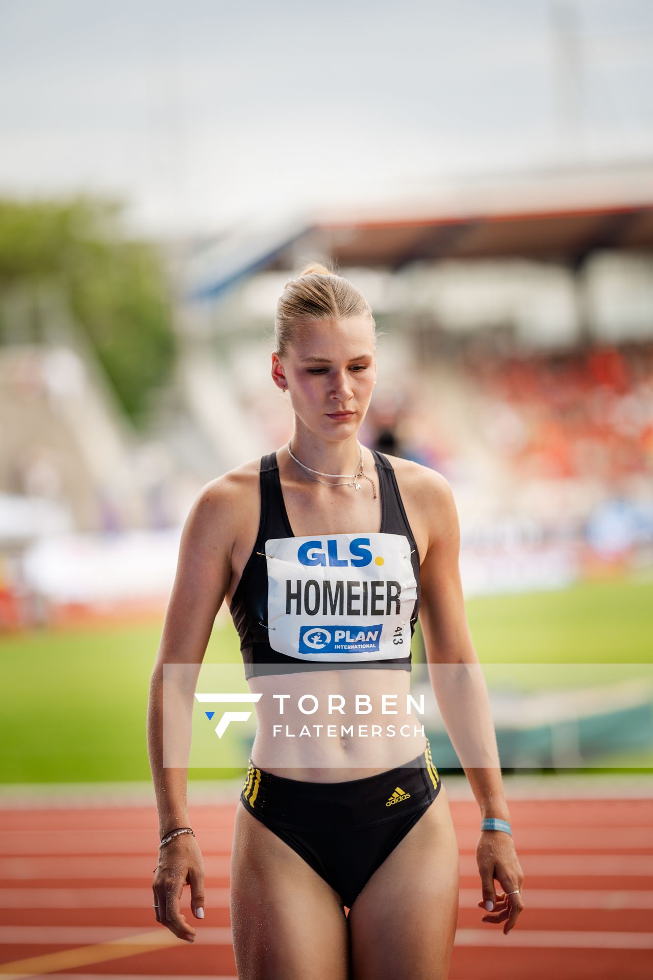 Merle Homeier (LG Goettingen) während der 113. Deutschen Leichtathletik-Meisterschaften am 09.07.2023 im Auestadion in Kassel