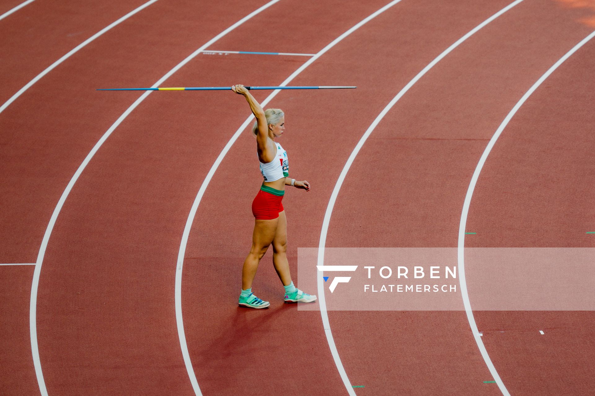 Réka Szilágyi (HUN/Hungary) during the Javelin Throw on Day 5 of the World Athletics Championships Budapest 23 at the National Athletics Centre in Budapest, Hungary on August 23, 2023.