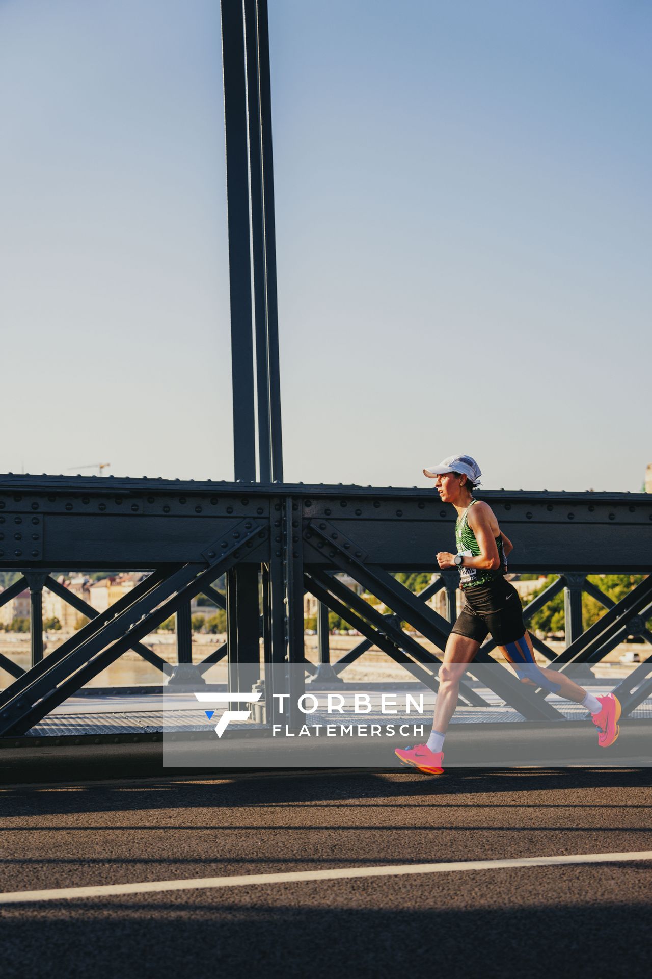 Amina Bettiche (ALG/Algeria) during the Marathon on Day 8 of the World Athletics Championships Budapest 23 at the National Athletics Centre in Budapest, Hungary on August 26, 2023.