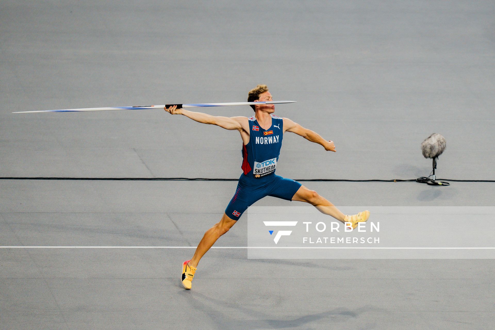 Sander Skotheim (NOR/Norway) on Day 8 of the World Athletics Championships Budapest 23 at the National Athletics Centre in Budapest, Hungary on August 26, 2023.