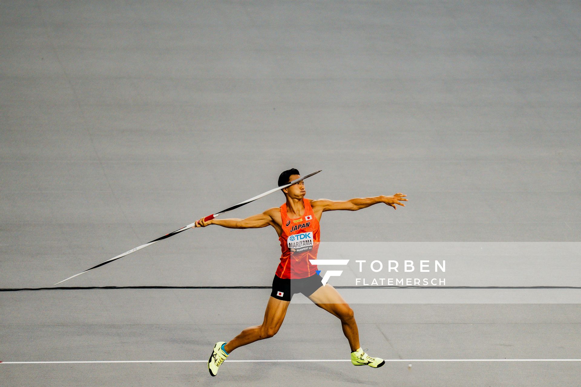 Yuma Maruyama (JPN/Japan) on Day 8 of the World Athletics Championships Budapest 23 at the National Athletics Centre in Budapest, Hungary on August 26, 2023.