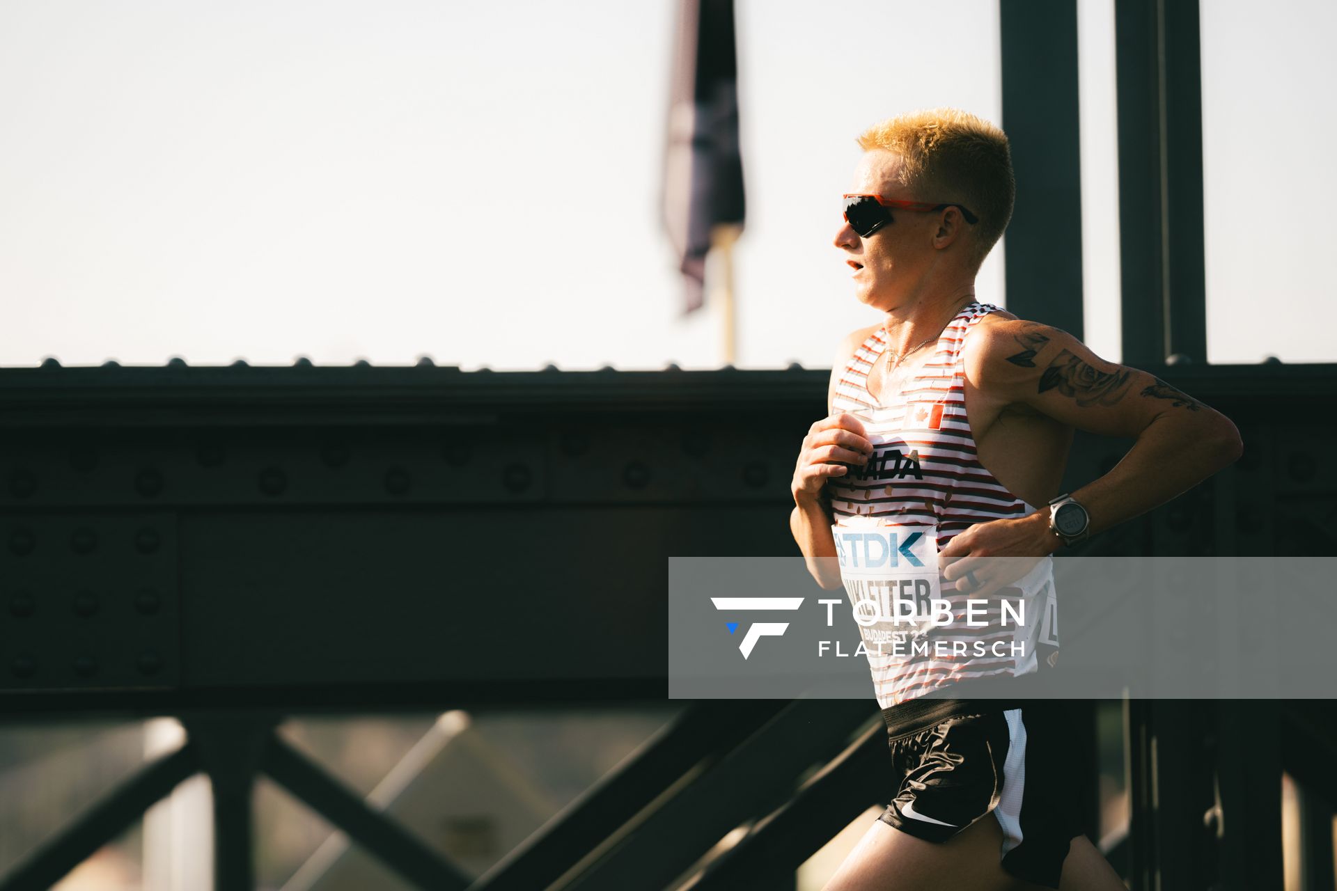 Rory Linkletter (CAN/Canada) during the Marathon on Day 9 during the World Athletics Championships Budapest 23 at the National Athletics Centre in Budapest, Hungary on August 27, 2023.