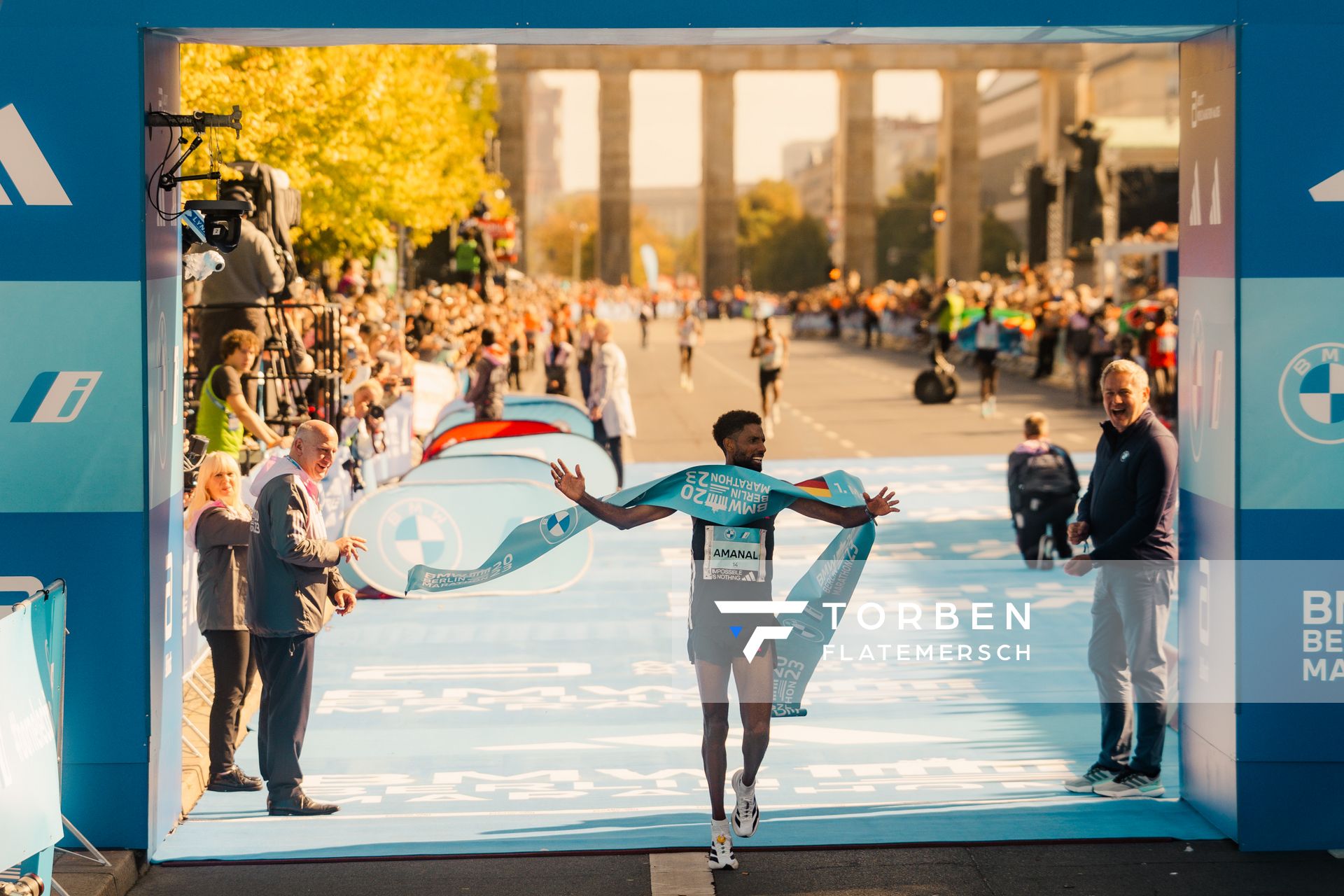 Amanal Petros (GER/Germany) am 24.09.2023 beim Berlin Marathon in Berlin