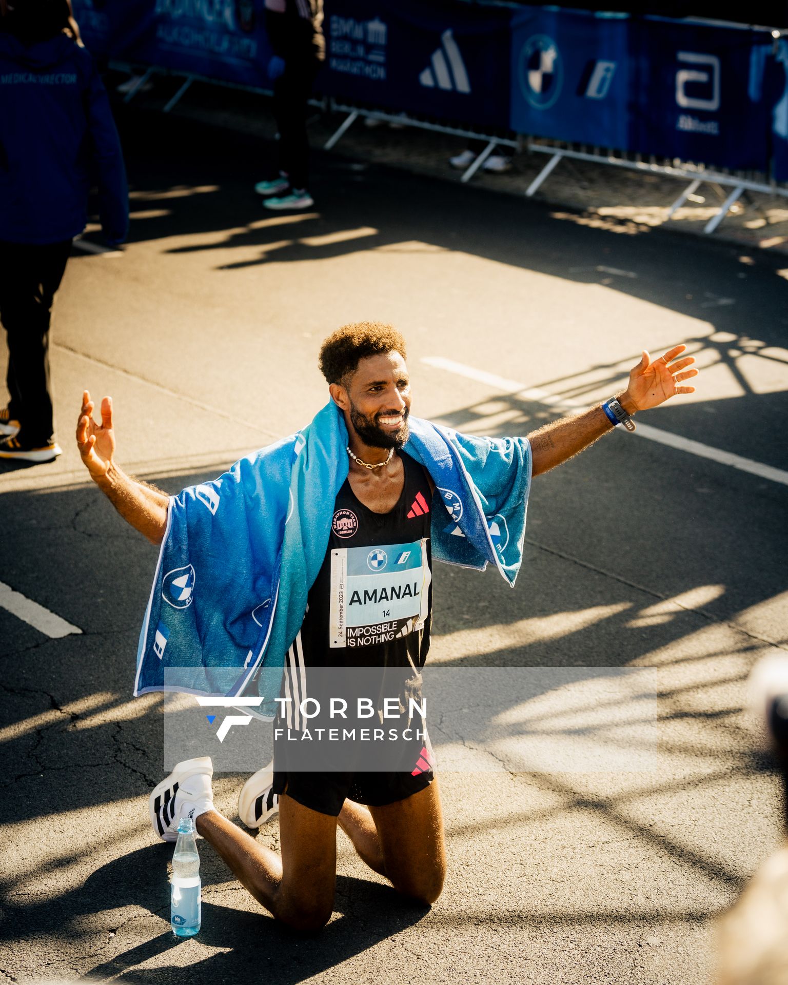 Amanal Petros (GER/Germany) am 24.09.2023 beim Berlin Marathon in Berlin