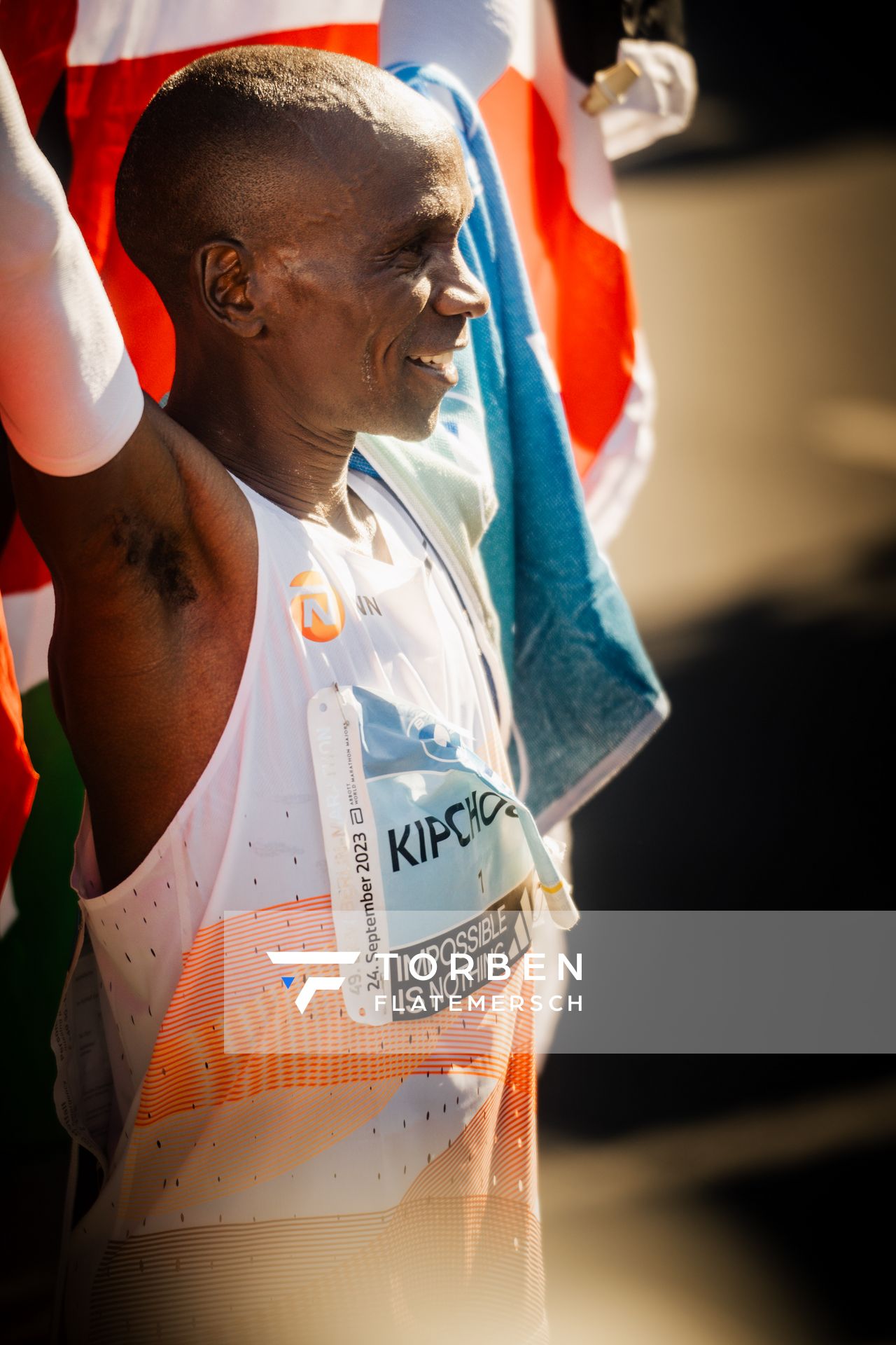 Eliud Kipchoge (KEN/Kenya) am 24.09.2023 beim Berlin Marathon in Berlin