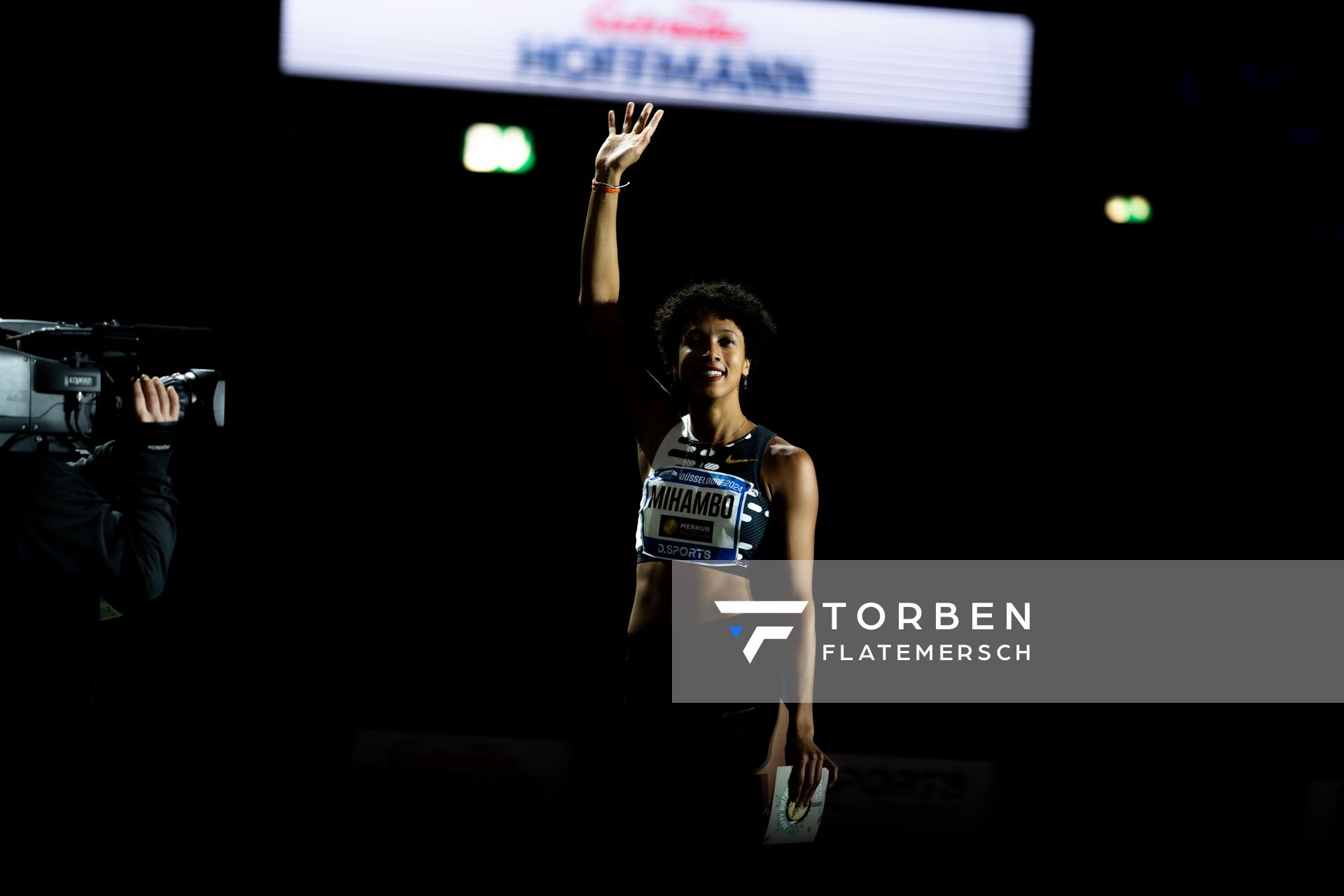 Malaika Mihambo (GER/LG Kurpfalz) beim 4. ISTAF INDOOR Düsseldorf am 04.02.2024 im PSD Bank Dome in Düsseldorf