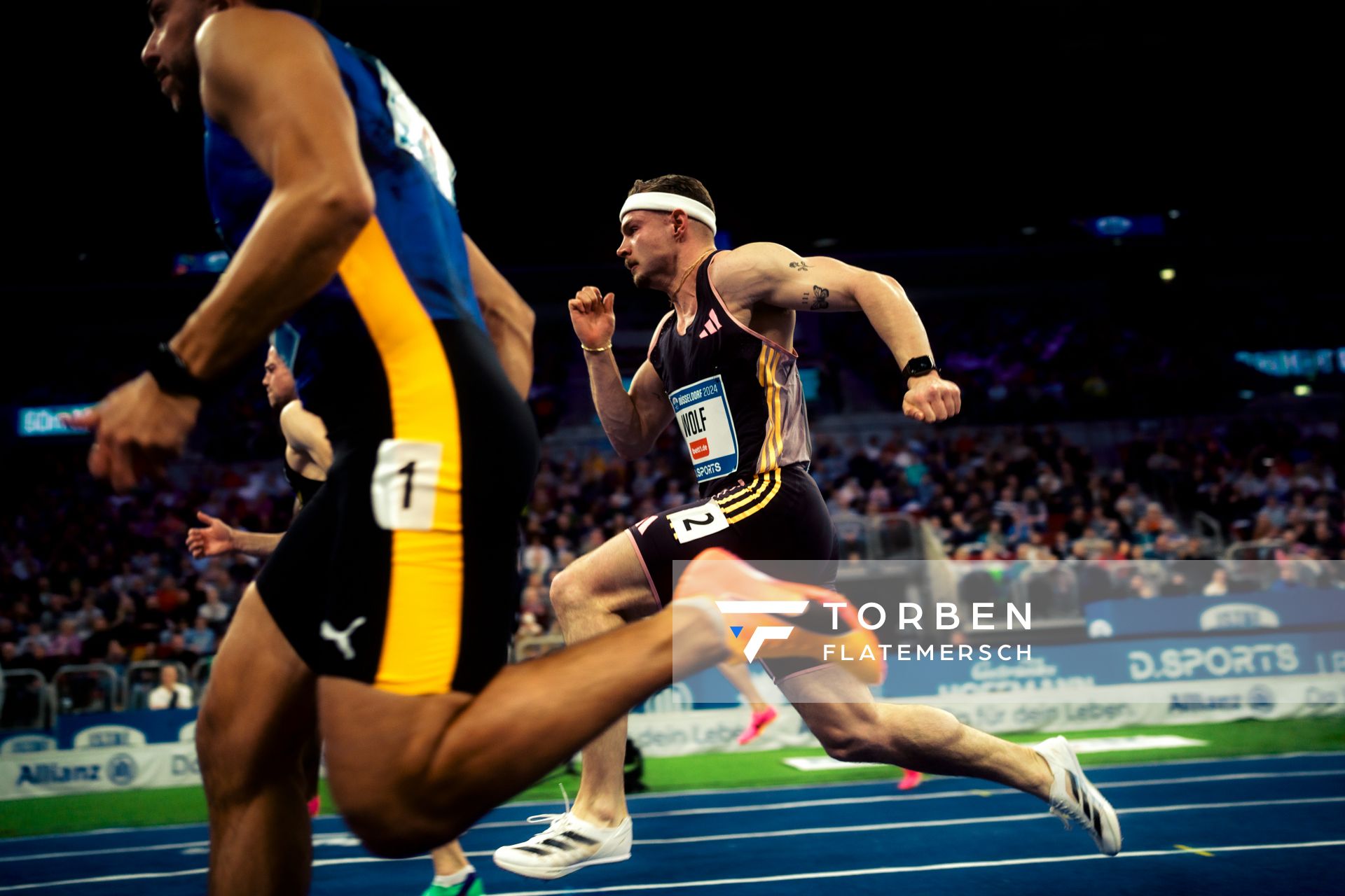 Yannick Wolf (GER/LG Stadtwerke München) beim 4. ISTAF INDOOR Düsseldorf am 04.02.2024 im PSD Bank Dome in Düsseldorf