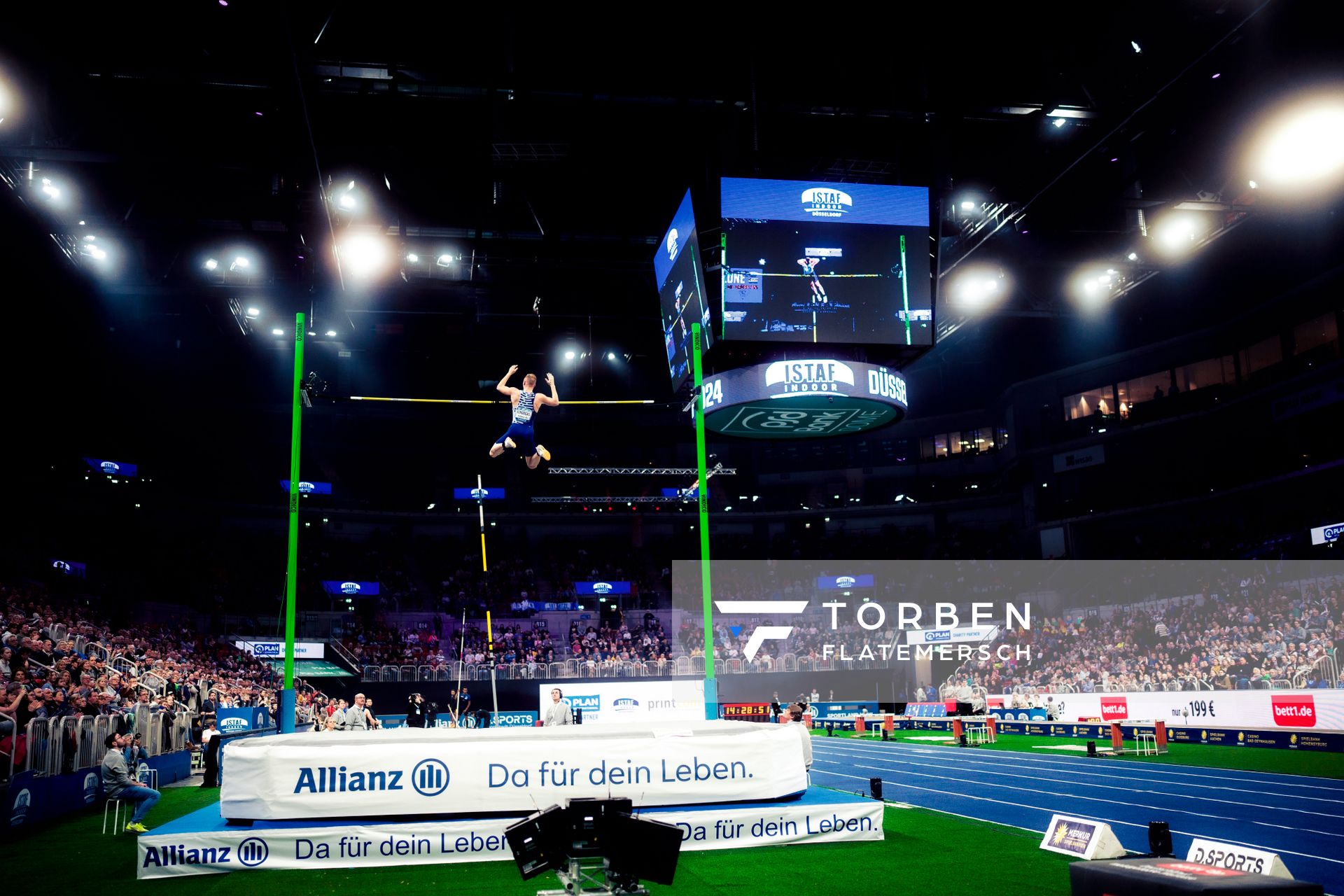 Sam Kendricks (USA) beim 4. ISTAF INDOOR Düsseldorf am 04.02.2024 im PSD Bank Dome in Düsseldorf