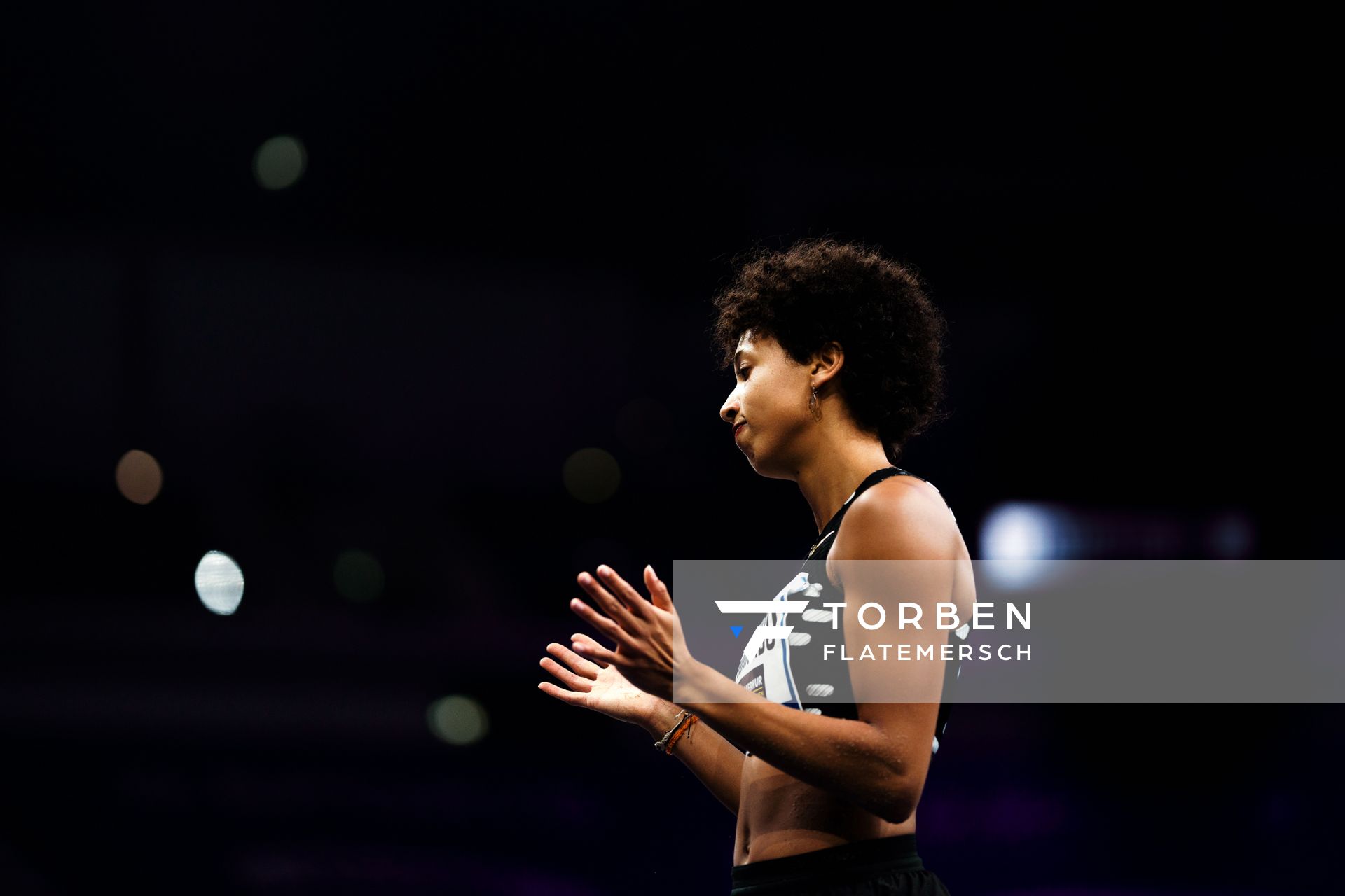 Malaika Mihambo (GER/LG Kurpfalz) im Weitsprung beim 4. ISTAF INDOOR Düsseldorf am 04.02.2024 im PSD Bank Dome in Düsseldorf