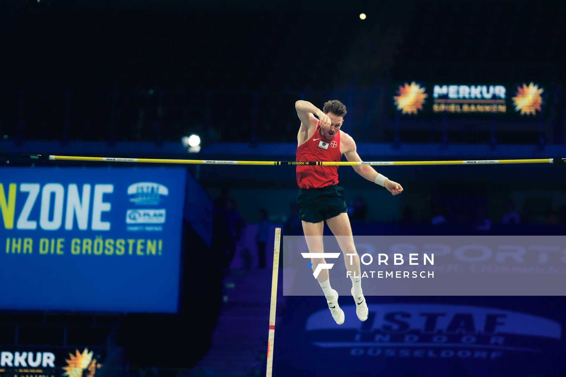 Torben Blech (GER/TSV Bayer 04 Leverkusen) beim 4. ISTAF INDOOR Düsseldorf am 04.02.2024 im PSD Bank Dome in Düsseldorf