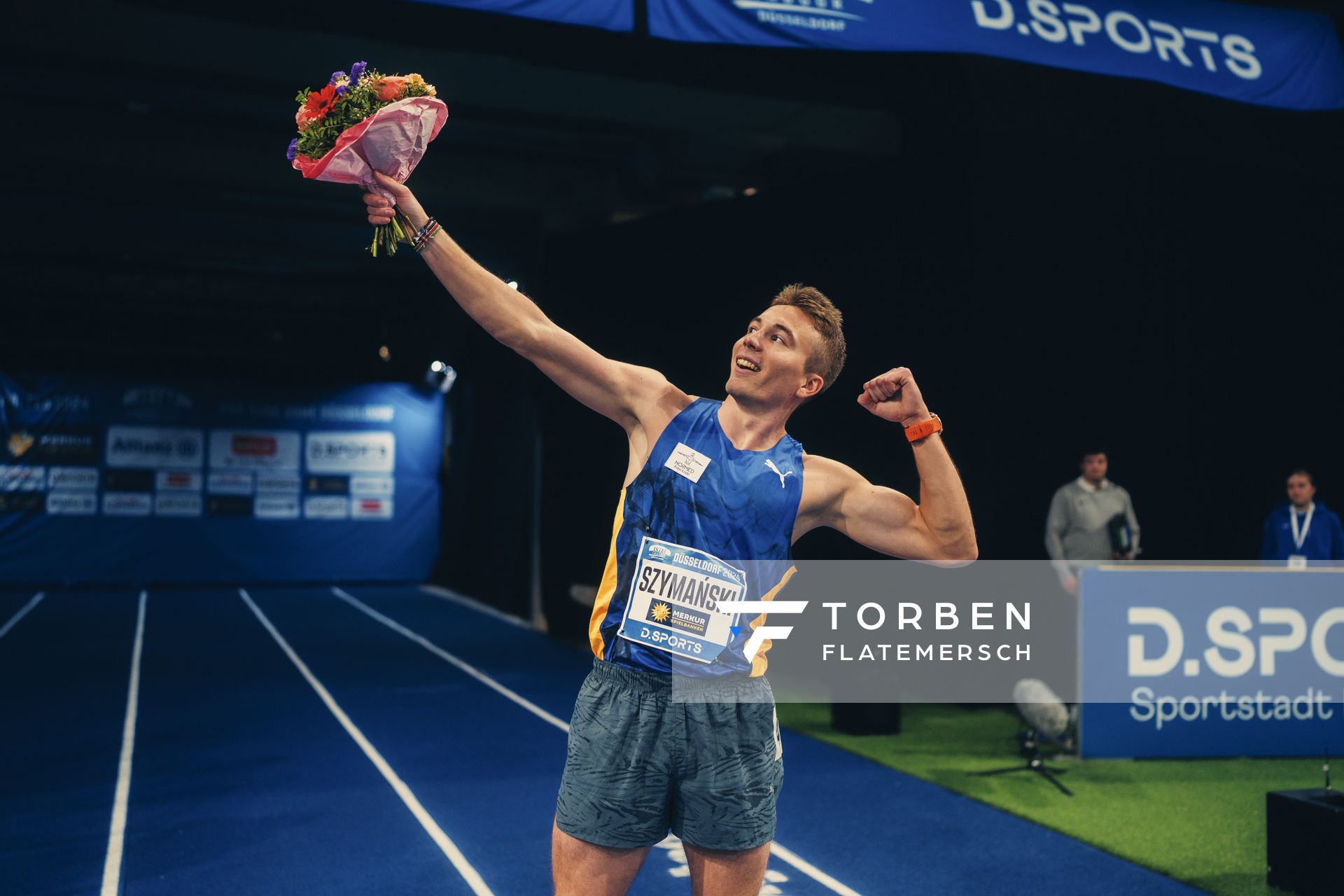 Jakub Szymanski (POL) ueber 60 Hürden beim 4. ISTAF INDOOR Düsseldorf am 04.02.2024 im PSD Bank Dome in Düsseldorf