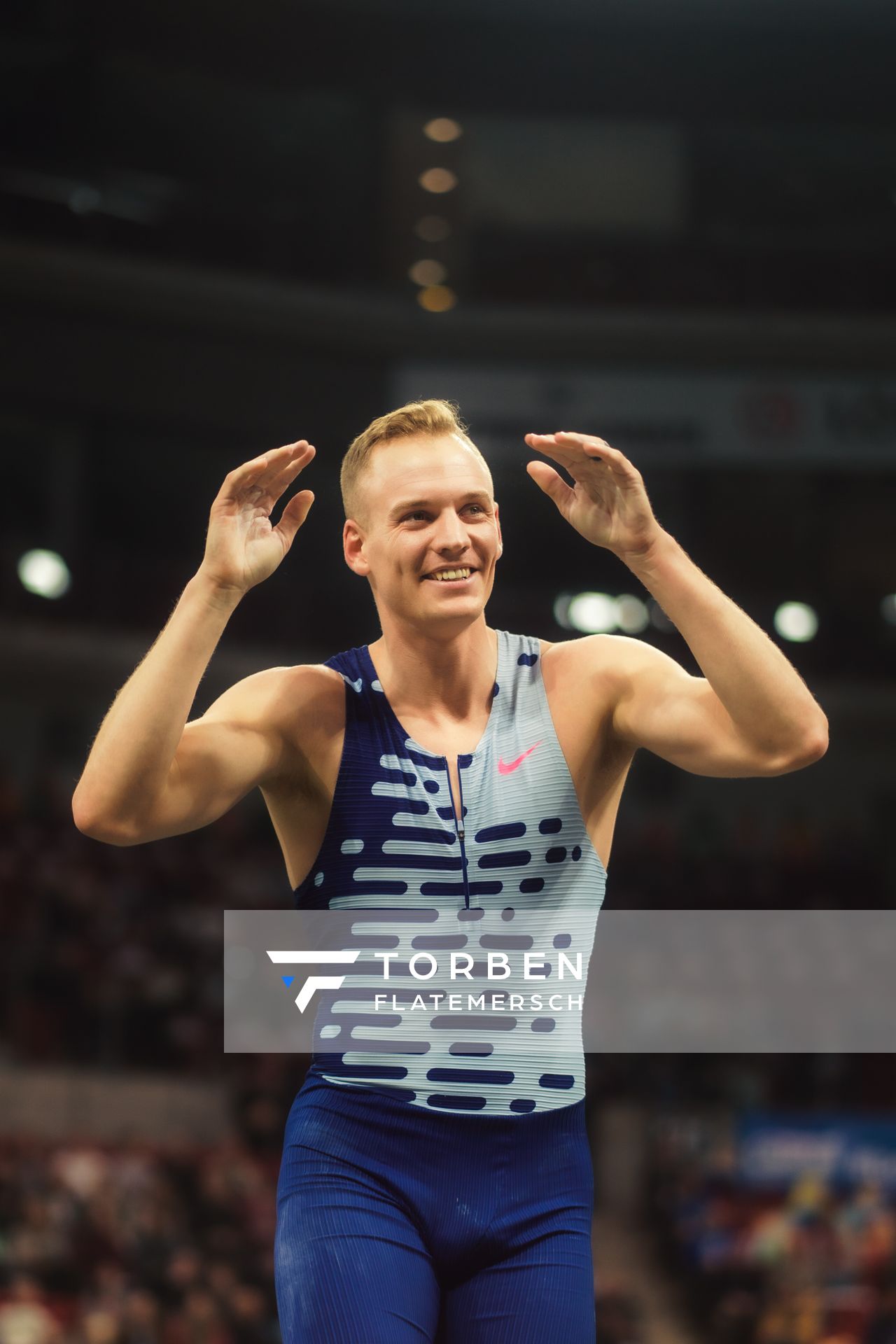 Sam Kendricks (USA) beim 4. ISTAF INDOOR Düsseldorf am 04.02.2024 im PSD Bank Dome in Düsseldorf