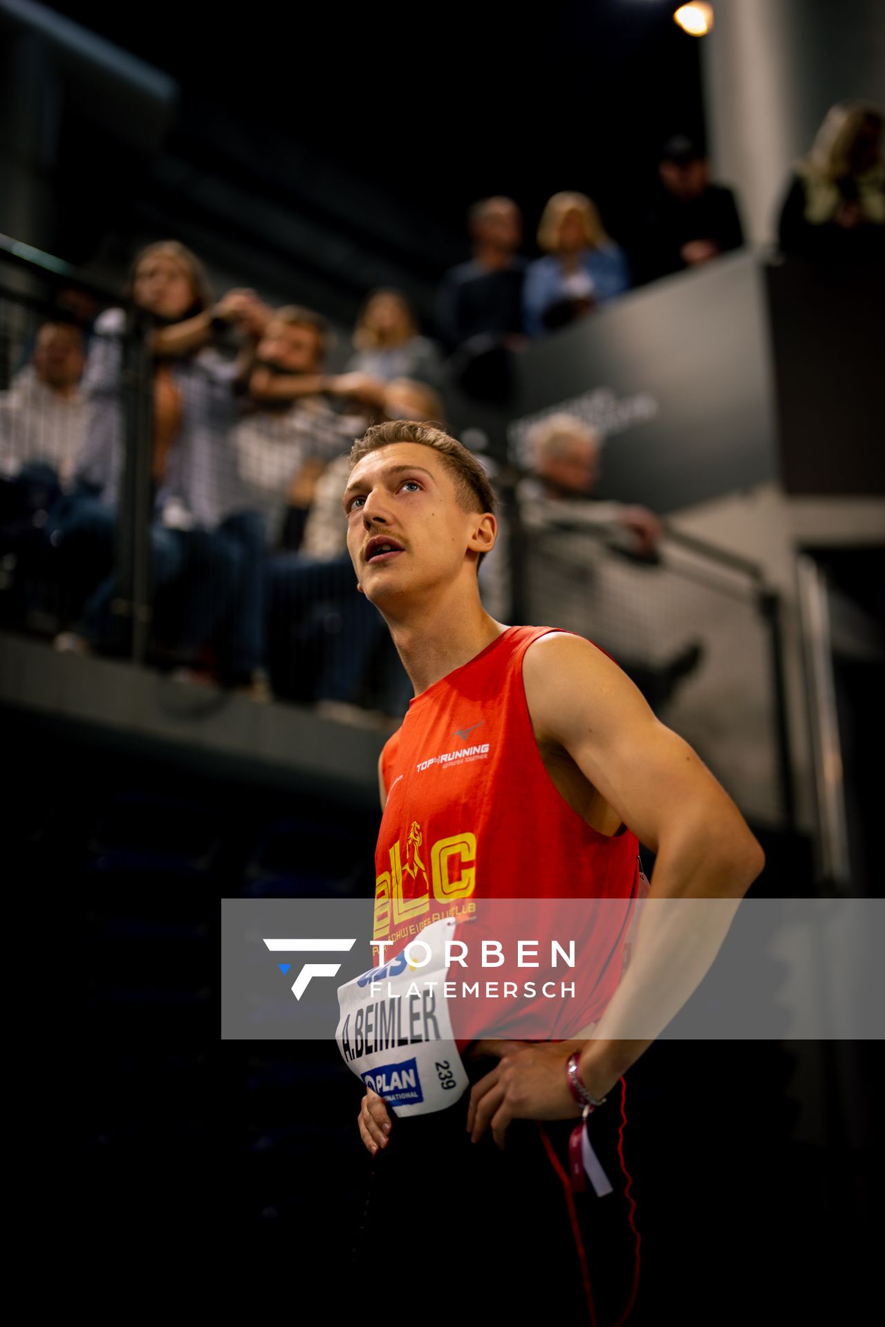 Artur Beimler (Braunschweiger Laufclub) am 17.02.2024 während den 71. Deutschen Leichtathletik-Hallenmeisterschaften in der QUARTERBACK Immobilien ARENA in Leipzig