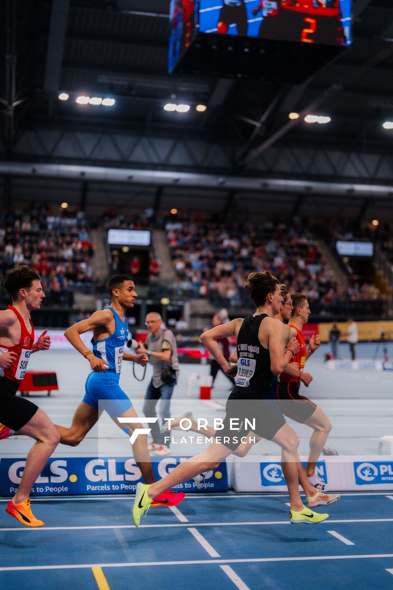 Florian Zittel (TV Wattenscheid 01) am 17.02.2024 während den 71. Deutschen Leichtathletik-Hallenmeisterschaften in der QUARTERBACK Immobilien ARENA in Leipzig