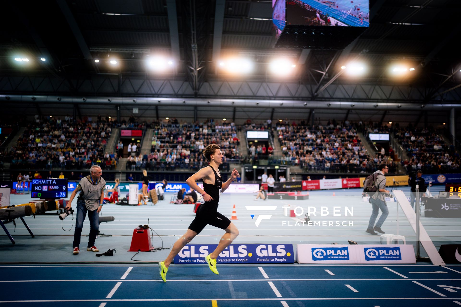 Rodion Beimler (SC DHfK Leipzig e.V.) am 17.02.2024 während den 71. Deutschen Leichtathletik-Hallenmeisterschaften in der QUARTERBACK Immobilien ARENA in Leipzig