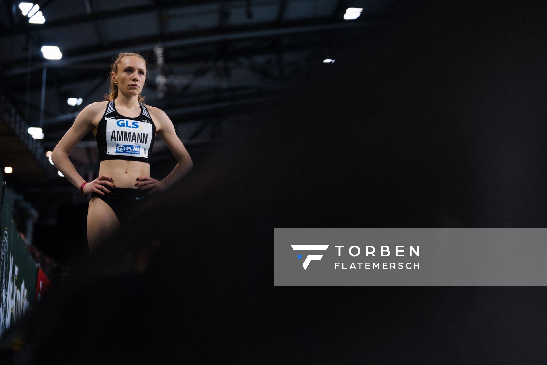 Alina Ammann (TuS Esingen) im 800m Vorlauf am 17.02.2024 während den 71. Deutschen Leichtathletik-Hallenmeisterschaften in der QUARTERBACK Immobilien ARENA in Leipzig