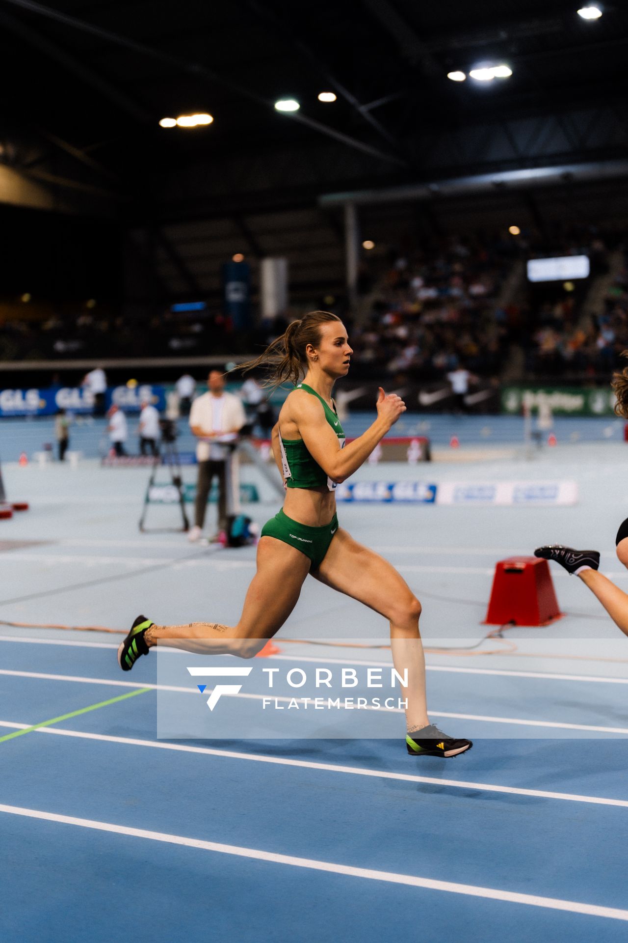 Pernilla Kramer (VfL Wolfsburg) im 400m Halbfinale am 17.02.2024 während den 71. Deutschen Leichtathletik-Hallenmeisterschaften in der QUARTERBACK Immobilien ARENA in Leipzig