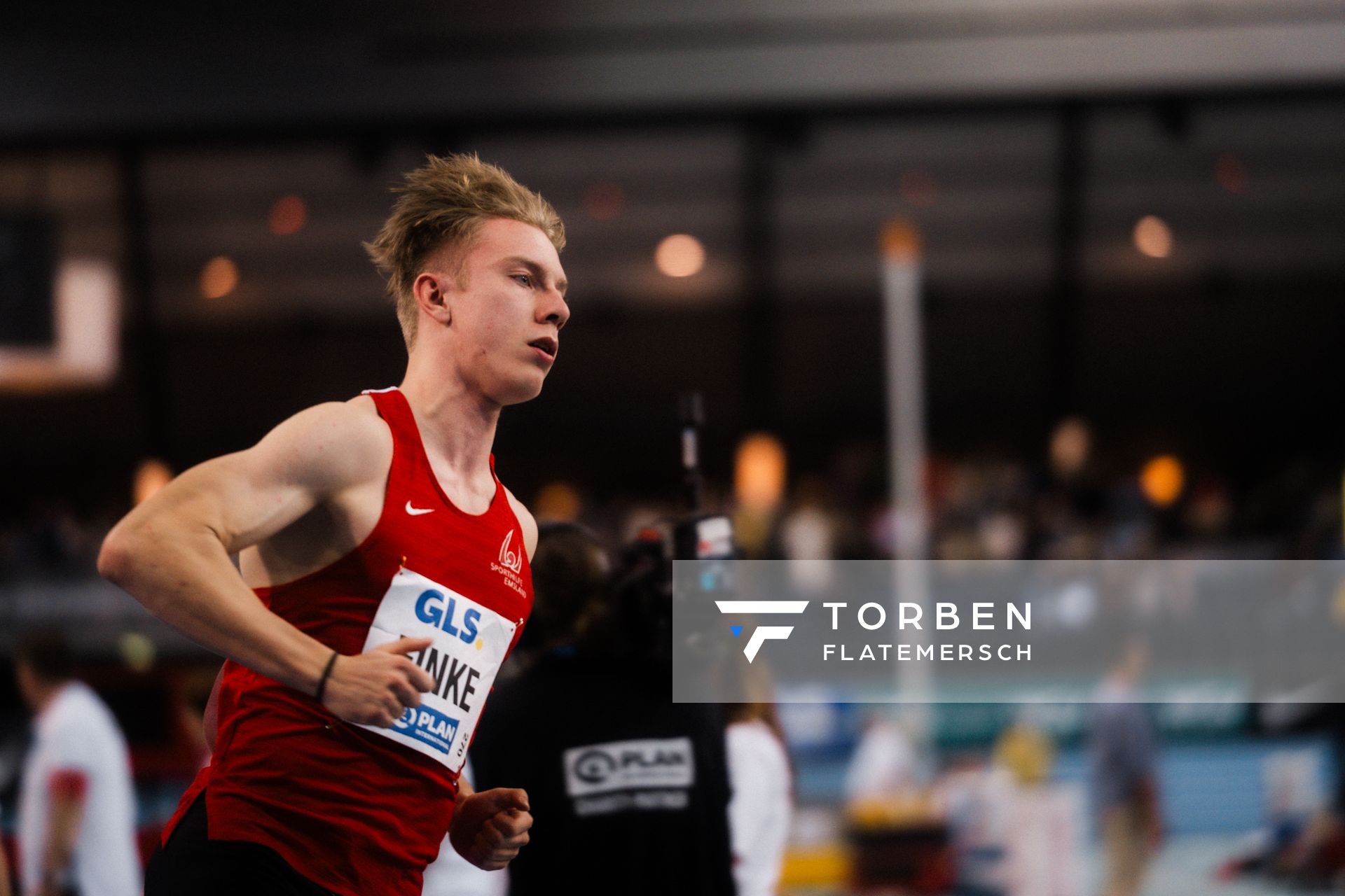 Thorben Finke (SV Sigiltra Sögel) am 18.02.2024 während den 71. Deutschen Leichtathletik-Hallenmeisterschaften in der QUARTERBACK Immobilien ARENA in Leipzig