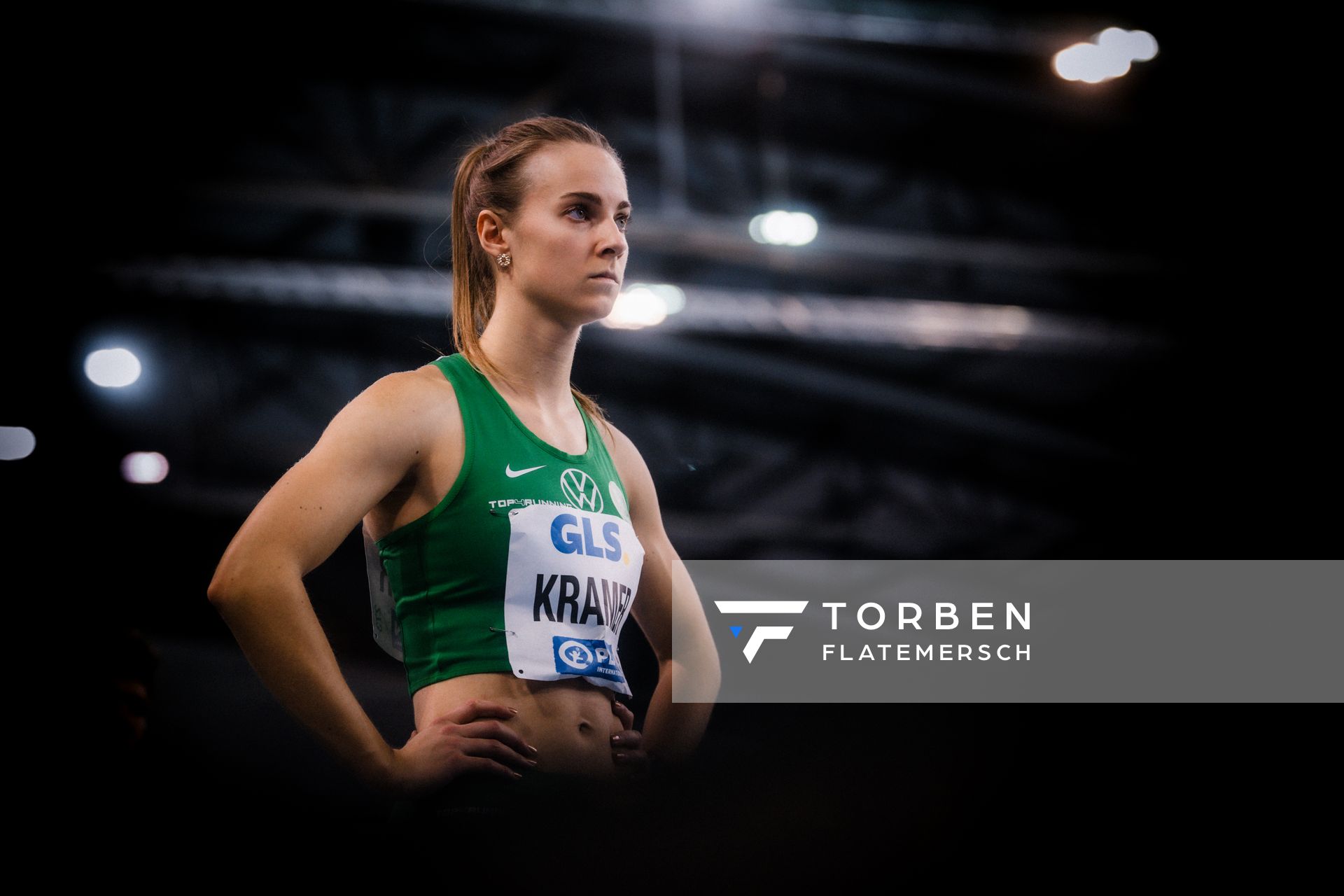 Pernilla Kramer (VfL Wolfsburg) am 18.02.2024 während den 71. Deutschen Leichtathletik-Hallenmeisterschaften in der QUARTERBACK Immobilien ARENA in Leipzig