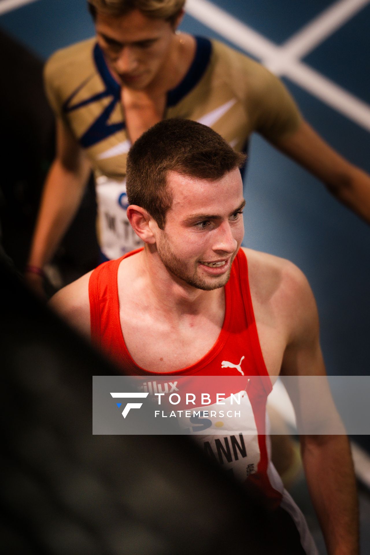 Marco Sietmann (LG Brillux Münster) am 18.02.2024 während den 71. Deutschen Leichtathletik-Hallenmeisterschaften in der QUARTERBACK Immobilien ARENA in Leipzig