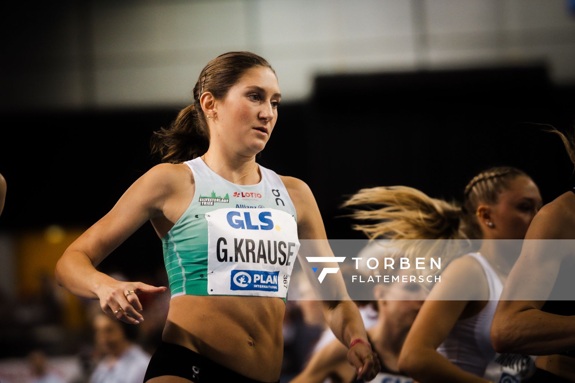 Gesa Felicitas Krause (Silvesterlauf Trier) am 18.02.2024 während den 71. Deutschen Leichtathletik-Hallenmeisterschaften in der QUARTERBACK Immobilien ARENA in Leipzig