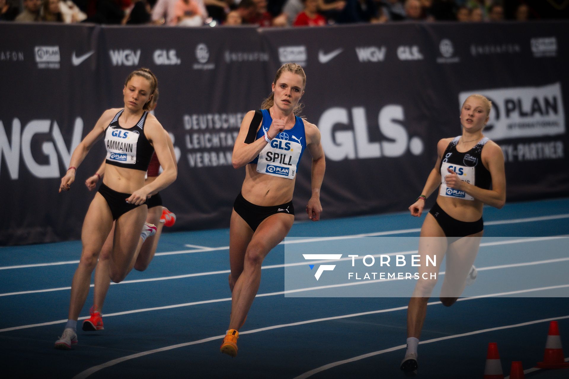 Tanja Spill (LAV Bayer Uerdingen/Dormagen) am 18.02.2024 während den 71. Deutschen Leichtathletik-Hallenmeisterschaften in der QUARTERBACK Immobilien ARENA in Leipzig