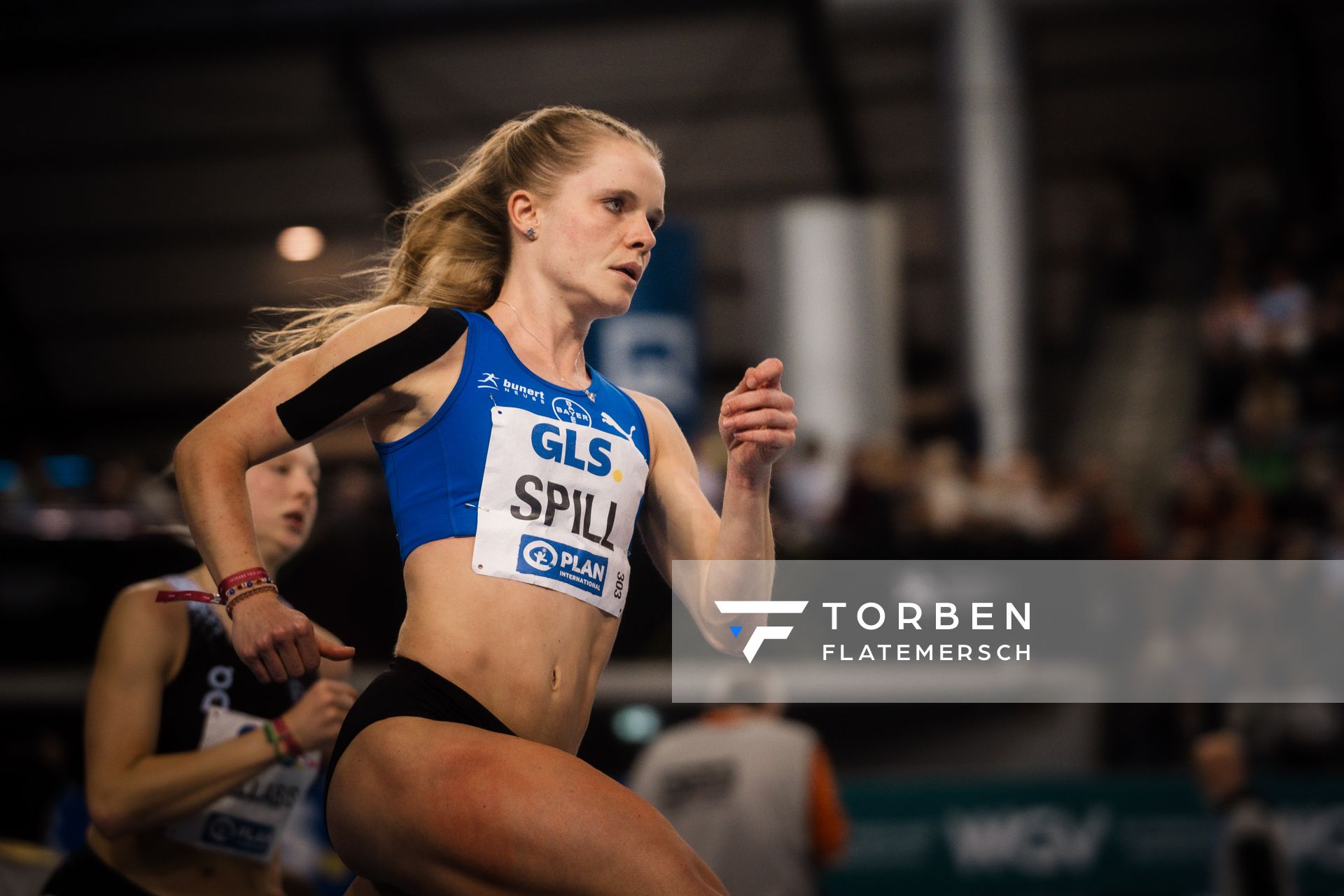 Tanja Spill (LAV Bayer Uerdingen/Dormagen) im 800m Finale am 18.02.2024 während den 71. Deutschen Leichtathletik-Hallenmeisterschaften in der QUARTERBACK Immobilien ARENA in Leipzig