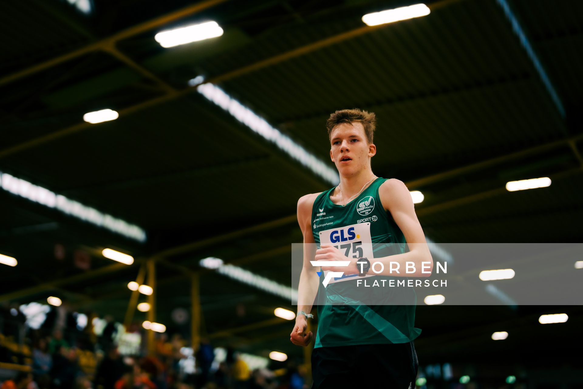 Nick Joel Richardt (SV Halle) waehrend der 55. Deutsche Jugend-Hallenmeisterschaften U20 am 24.02.2024 in der Helmut-Körnig-Halle in Dortmund