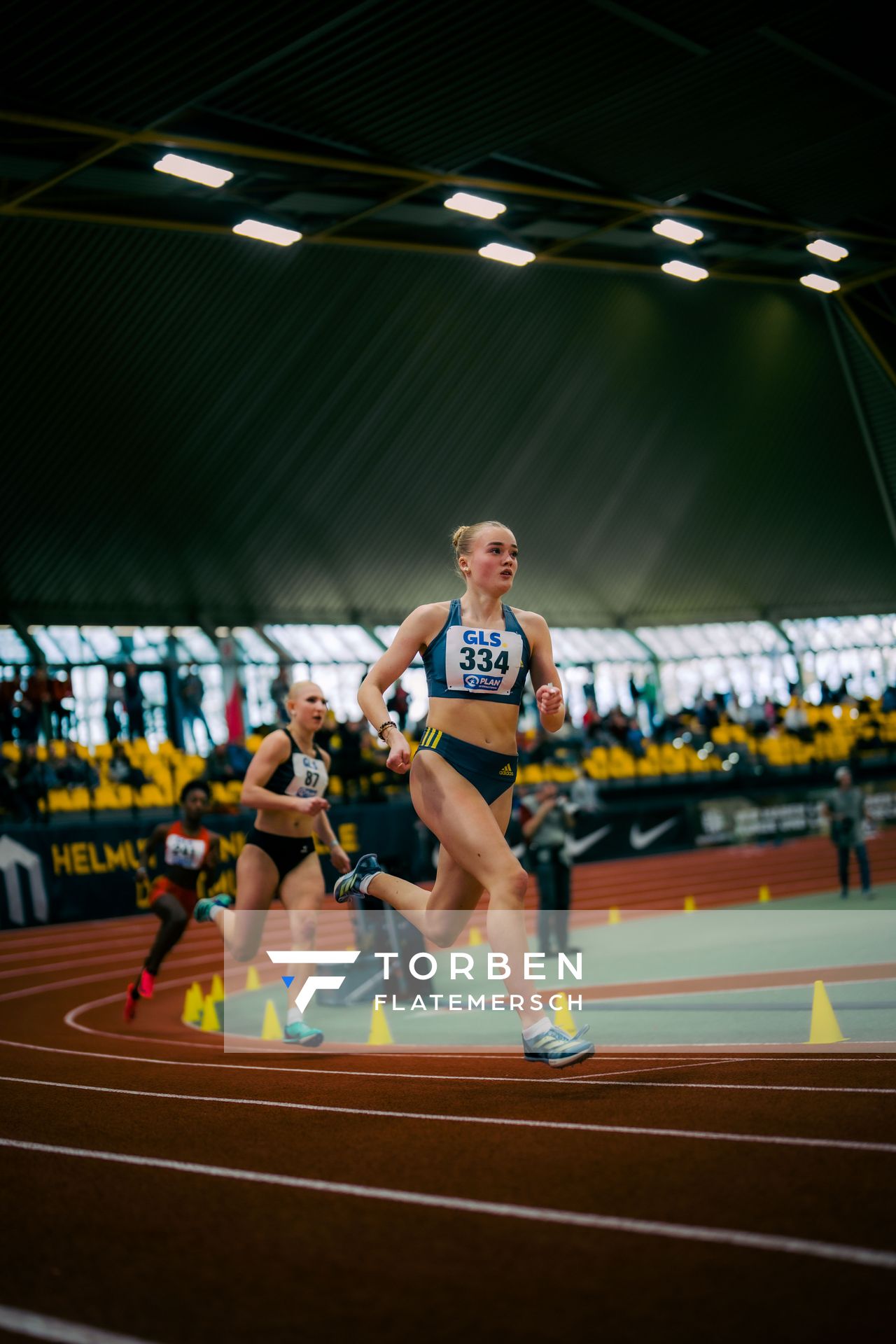 waehrend der 55. Deutsche Jugend-Hallenmeisterschaften U20 am 24.02.2024 in der Helmut-Körnig-Halle in Dortmund