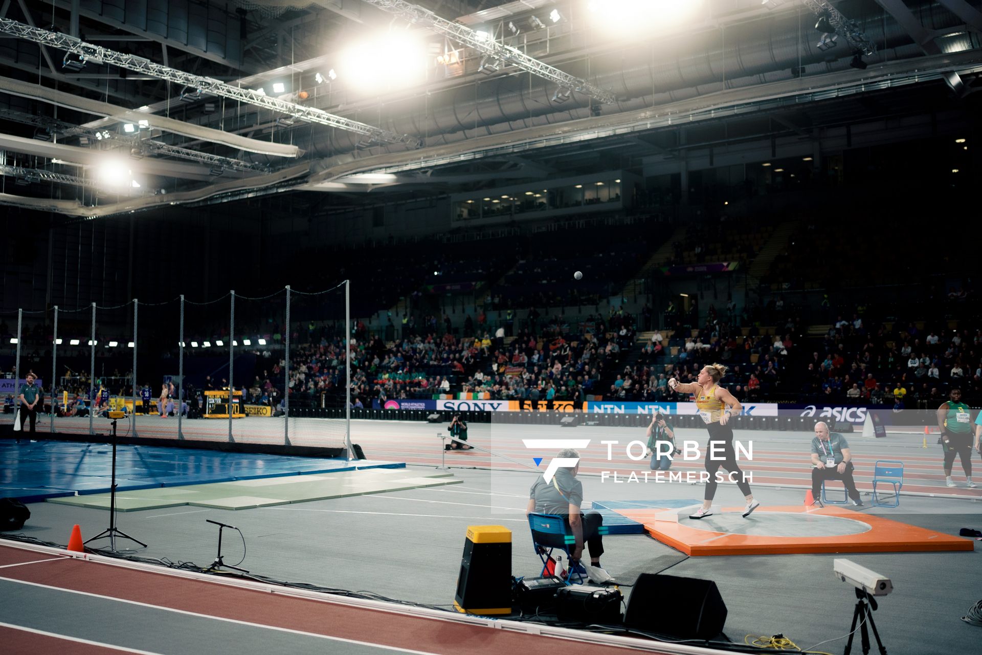 Alina Kenzel (GER/Germany) am 01.03.2024 bei den World Athletics Indoor Championships in Glasgow (Schottland / Vereinigtes Königreich)