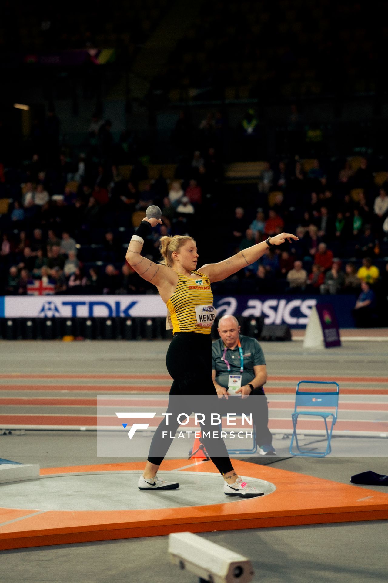 Alina Kenzel (GER/Germany) beim Kugelstoßen am 01.03.2024 bei den World Athletics Indoor Championships in Glasgow (Schottland / Vereinigtes Königreich)