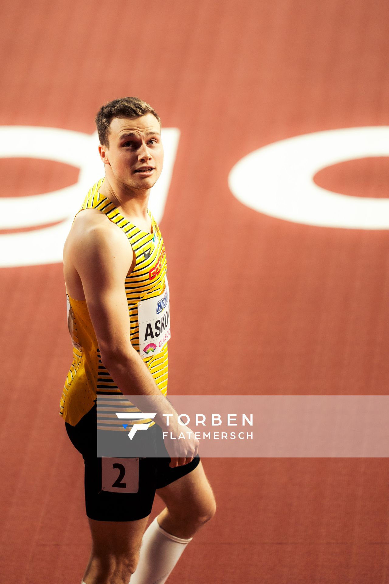 Aleksandar Askovic (GER/Germany) am 01.03.2024 bei den World Athletics Indoor Championships in Glasgow (Schottland / Vereinigtes Königreich)