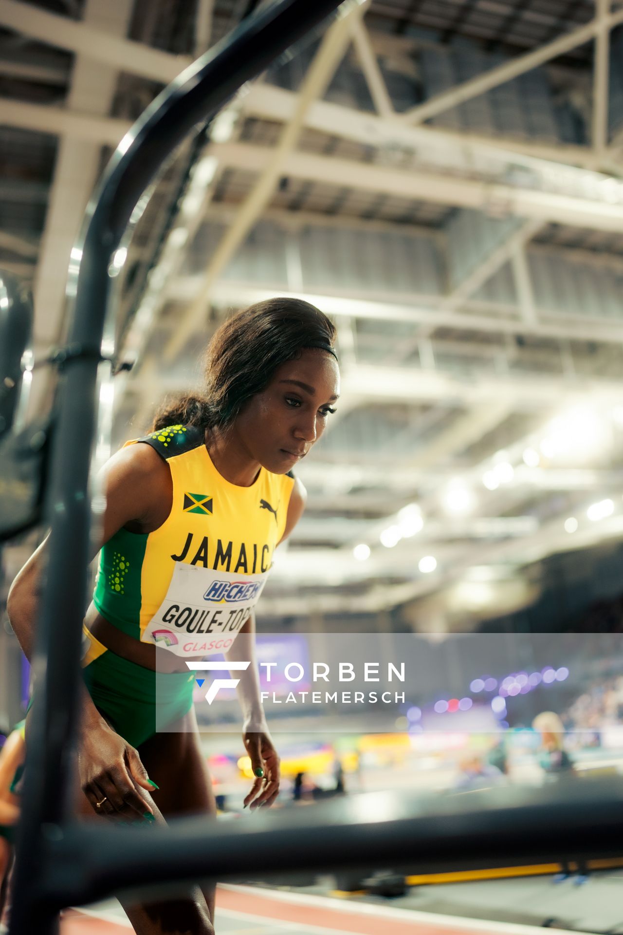 Natoya Goule-Toppin (JAM/Jamaica) im 800m Halbfinale am 02.03.2024 bei den World Athletics Indoor Championships in Glasgow (Schottland / Vereinigtes Königreich)