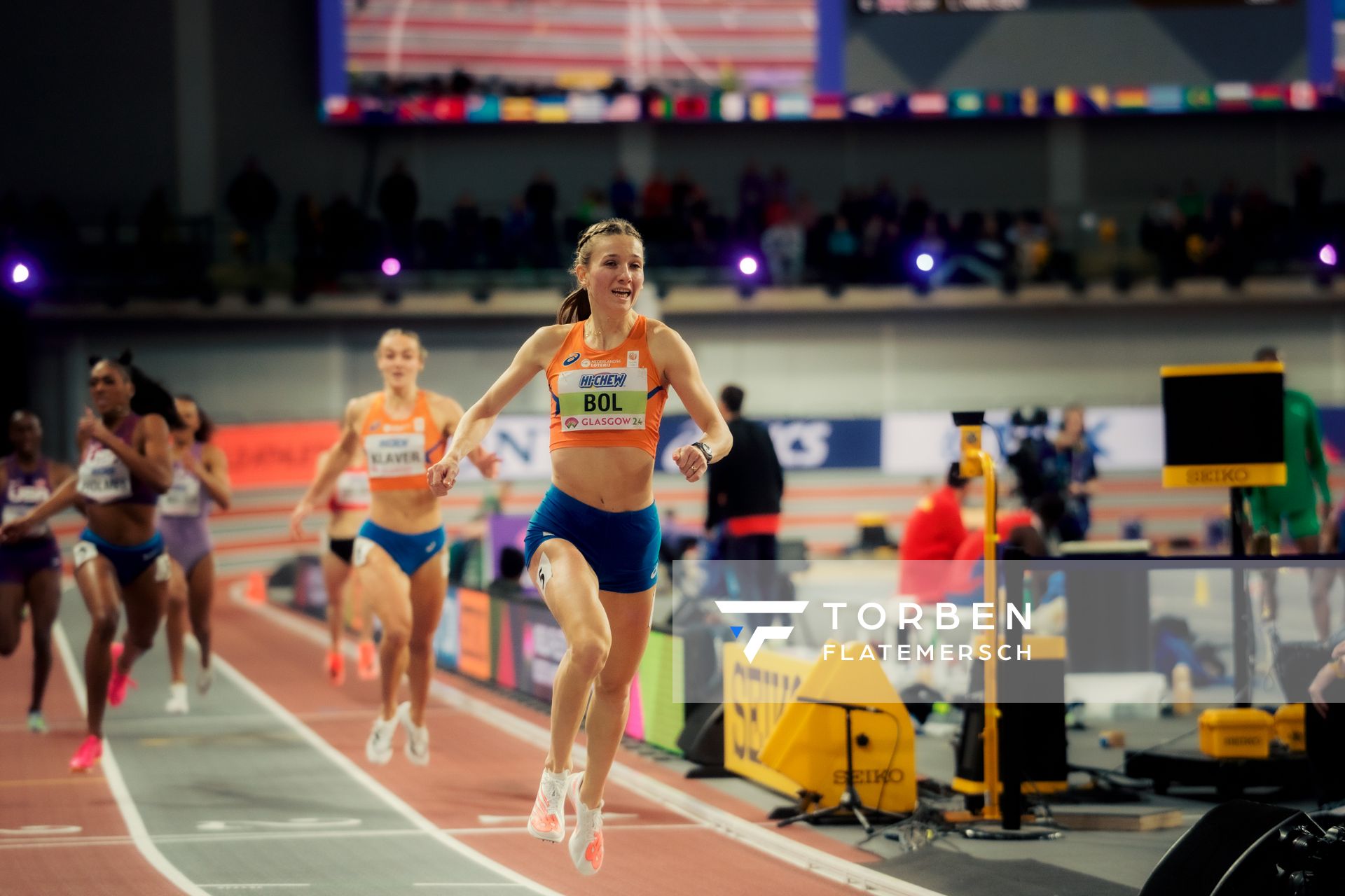 World Record von Femke Bol (NED/Netherlands) am 02.03.2024 bei den World Athletics Indoor Championships in Glasgow (Schottland / Vereinigtes Königreich)