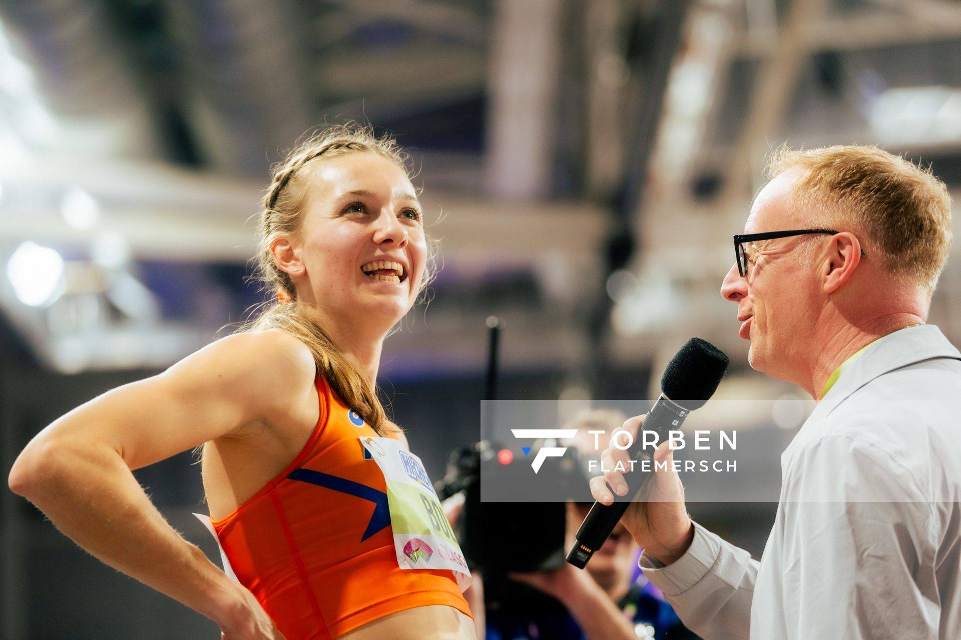 Femke Bol (NED/Netherlands) am 02.03.2024 bei den World Athletics Indoor Championships in Glasgow (Schottland / Vereinigtes Königreich)