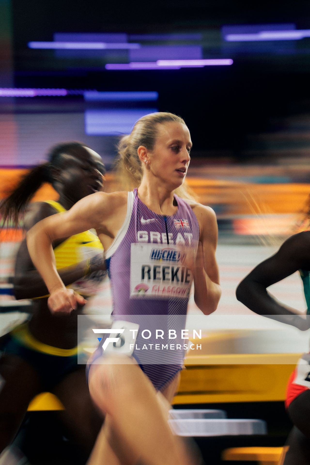 Jemma Reekie (GBR/Great Britain),am 03.03.2024 bei den World Athletics Indoor Championships in Glasgow (Schottland / Vereinigtes Königreich)
