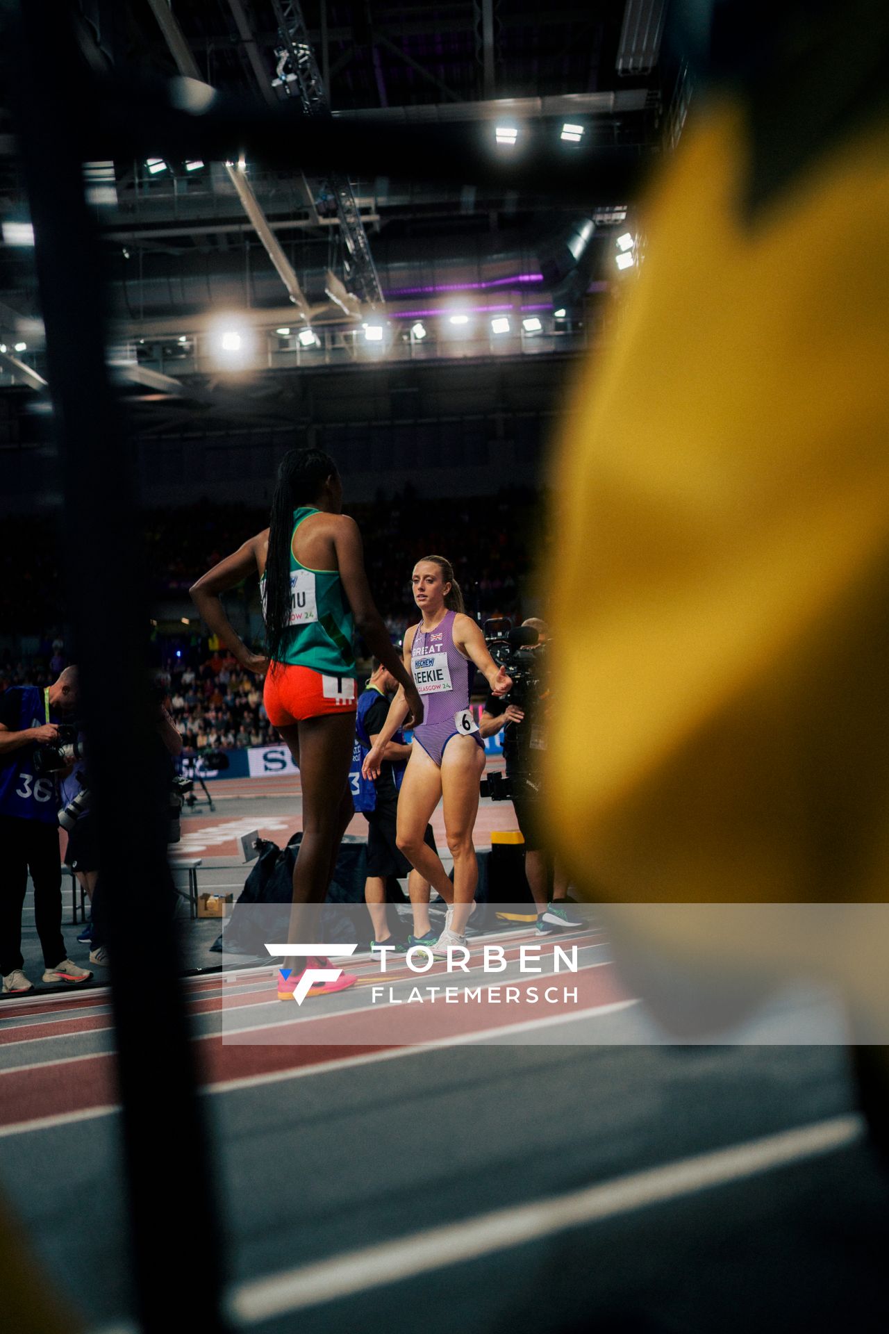 Jemma Reekie (GBR/Great Britain),am 03.03.2024 bei den World Athletics Indoor Championships in Glasgow (Schottland / Vereinigtes Königreich)