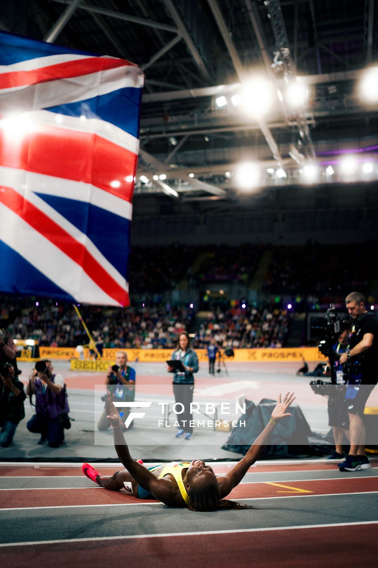 Noélie Yarigo (BEN) am 03.03.2024 bei den World Athletics Indoor Championships in Glasgow (Schottland / Vereinigtes Königreich)