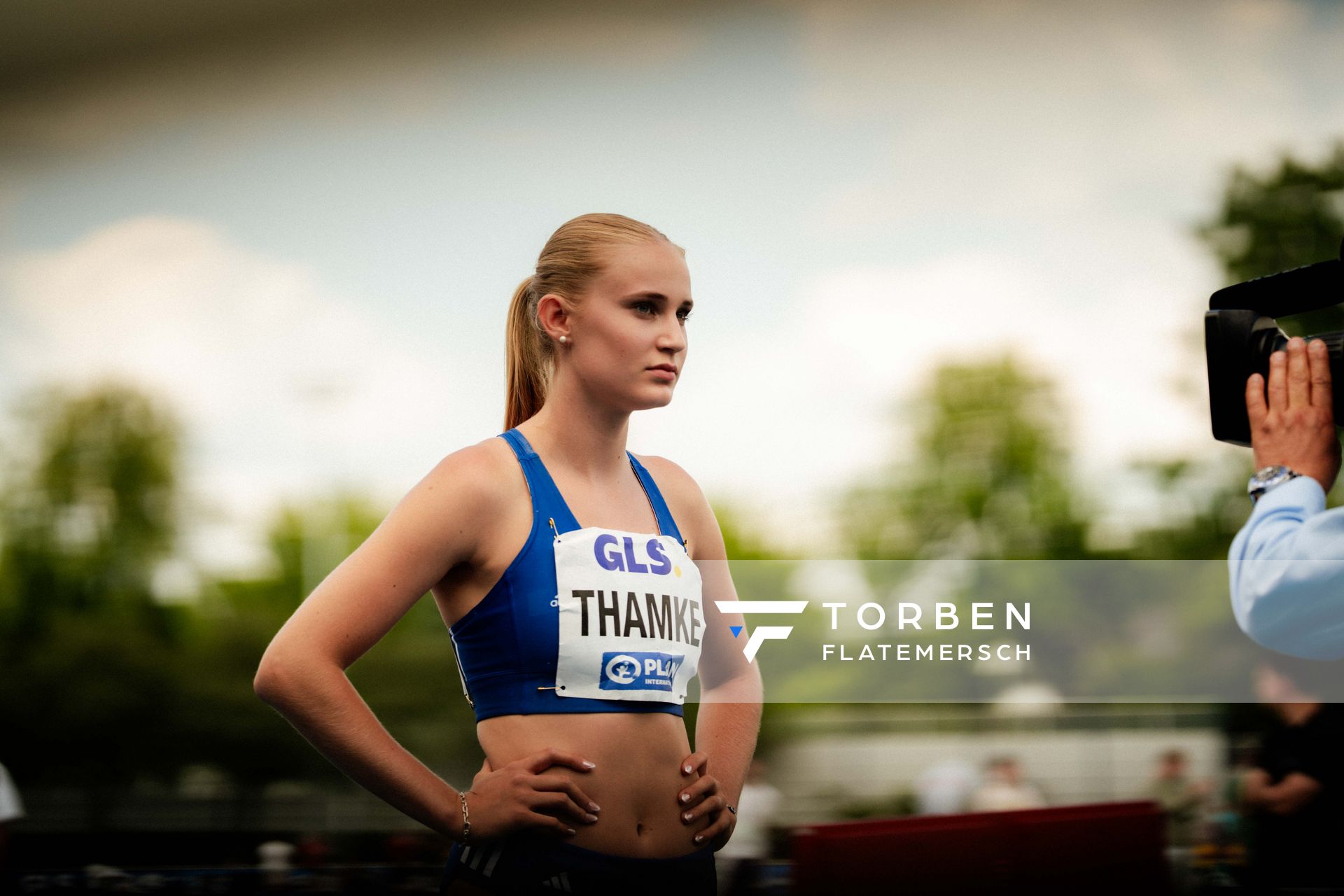 Hilke Thamke (GER | SC Neubrandenburg) am 200m Start am 22.06.2024 beim Stadtwerke Ratingen Mehrkampf-Meeting 2024 in Ratingen