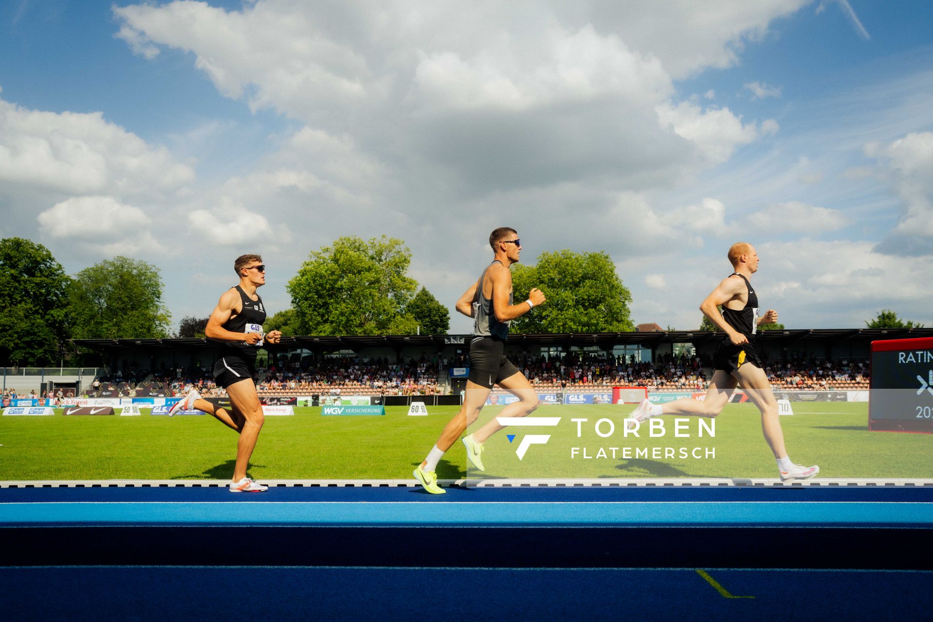 Marcel Meyer (GER | Hannover 96), Melchior Treffers (NED), Felix Wolter (GER | TSV Gräfelfing) am 23.06.2024 beim Stadtwerke Ratingen Mehrkampf-Meeting 2024 in Ratingen