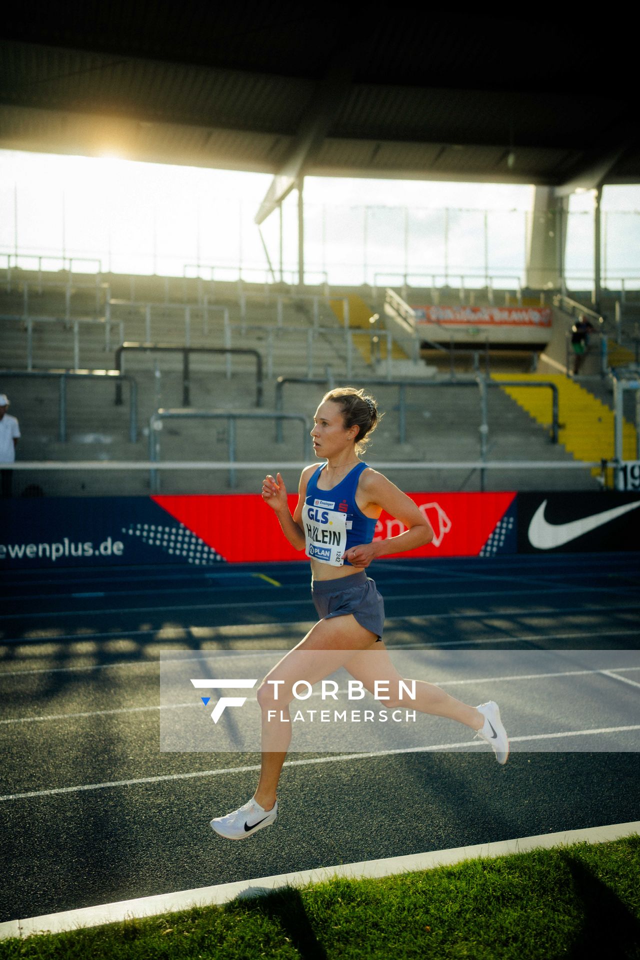 Hanna Klein (LAV Stadtwerke Tübingen) am 28.06.2024 beim 5000m Lauf bei den deutschen Leichtathletik-Meisterschaften 2024 im Eintracht-Stadion in Braunschweig