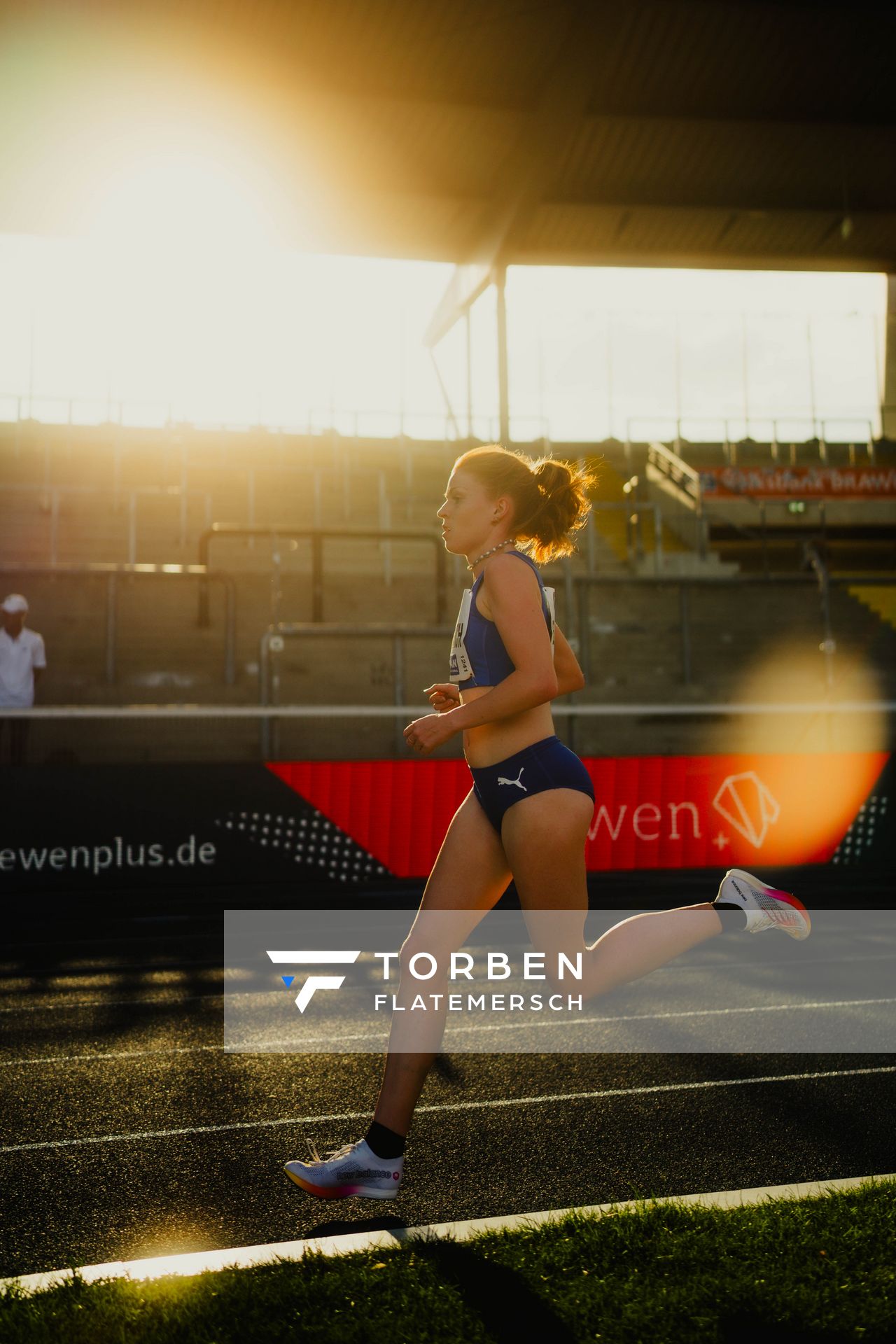 Eva Dieterich (LAV Stadtwerke Tübingen) am 28.06.2024 beim 5000m Lauf bei den deutschen Leichtathletik-Meisterschaften 2024 im Eintracht-Stadion in Braunschweig