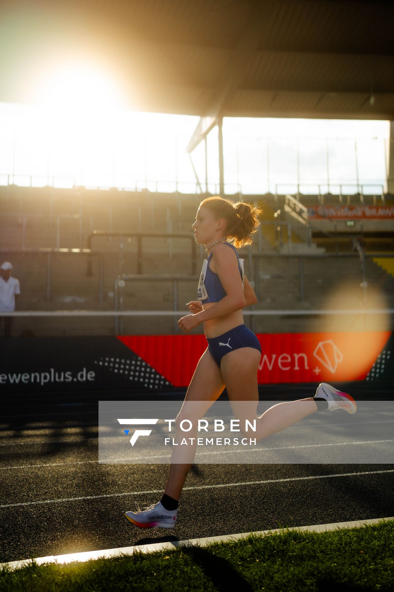 Eva Dieterich (LAV Stadtwerke Tübingen) am 28.06.2024 beim 5000m Lauf bei den deutschen Leichtathletik-Meisterschaften 2024 im Eintracht-Stadion in Braunschweig