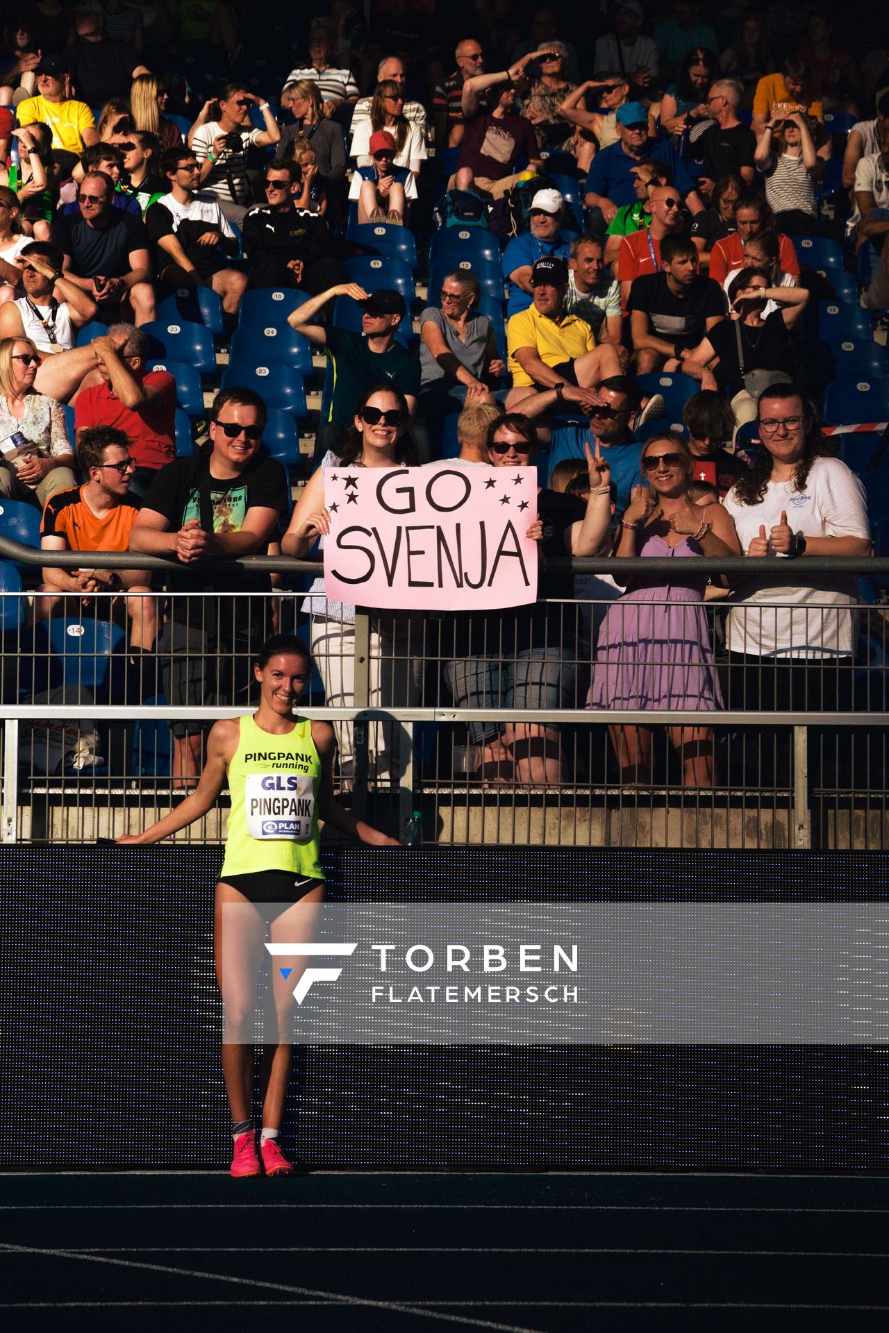 Svenja Pingpank (Hannover Athletics e.V.) am 28.06.2024 beim 5000m Lauf bei den deutschen Leichtathletik-Meisterschaften 2024 im Eintracht-Stadion in Braunschweig