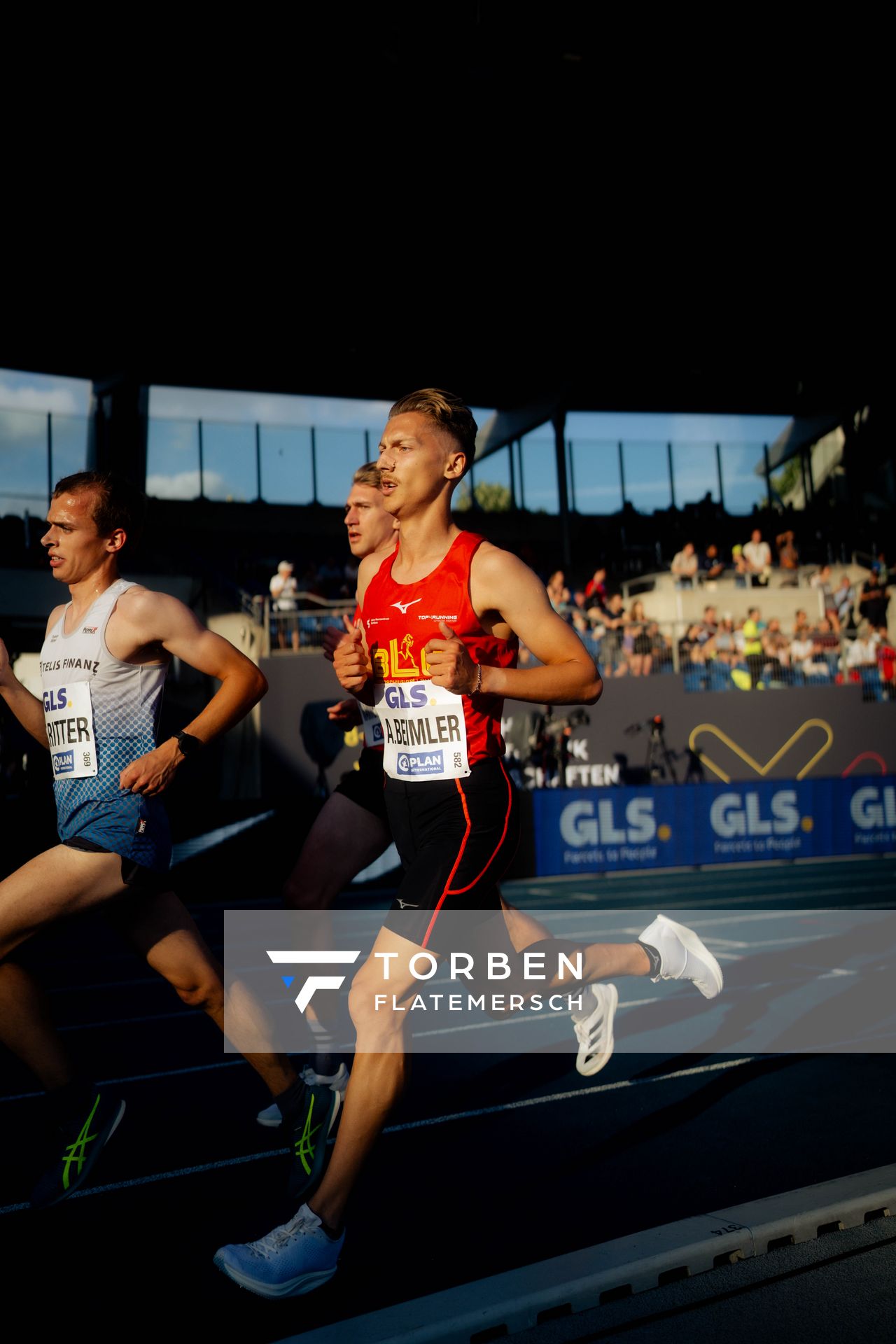 Artur Beimler (Braunschweiger Laufclub)  am 28.06.2024 beim 5000m Lauf bei den deutschen Leichtathletik-Meisterschaften 2024 im Eintracht-Stadion in Braunschweig