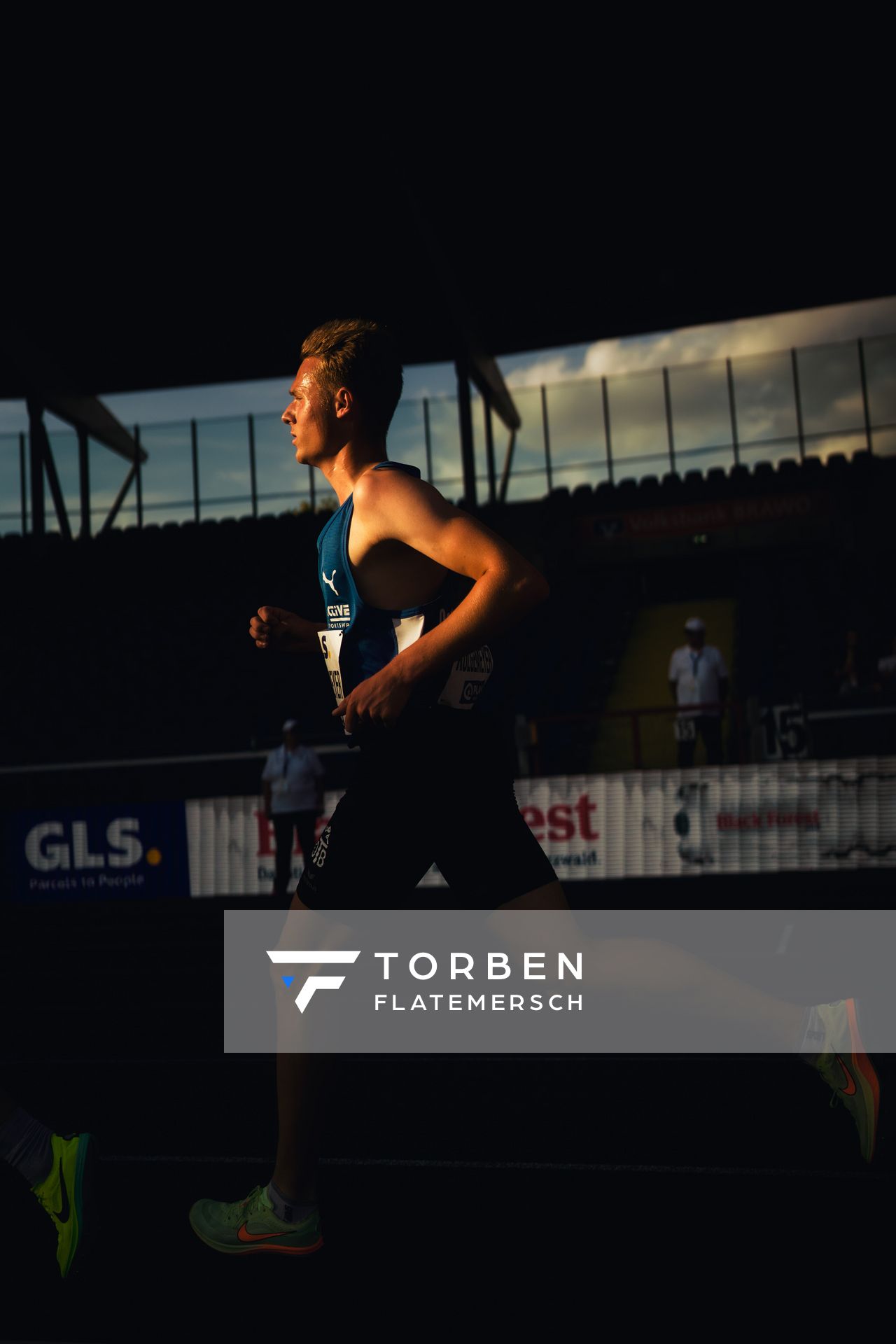 Jonas Kulgemeyer (OTB Osnabrück) am 28.06.2024 beim 5000m Lauf bei den deutschen Leichtathletik-Meisterschaften 2024 im Eintracht-Stadion in Braunschweig