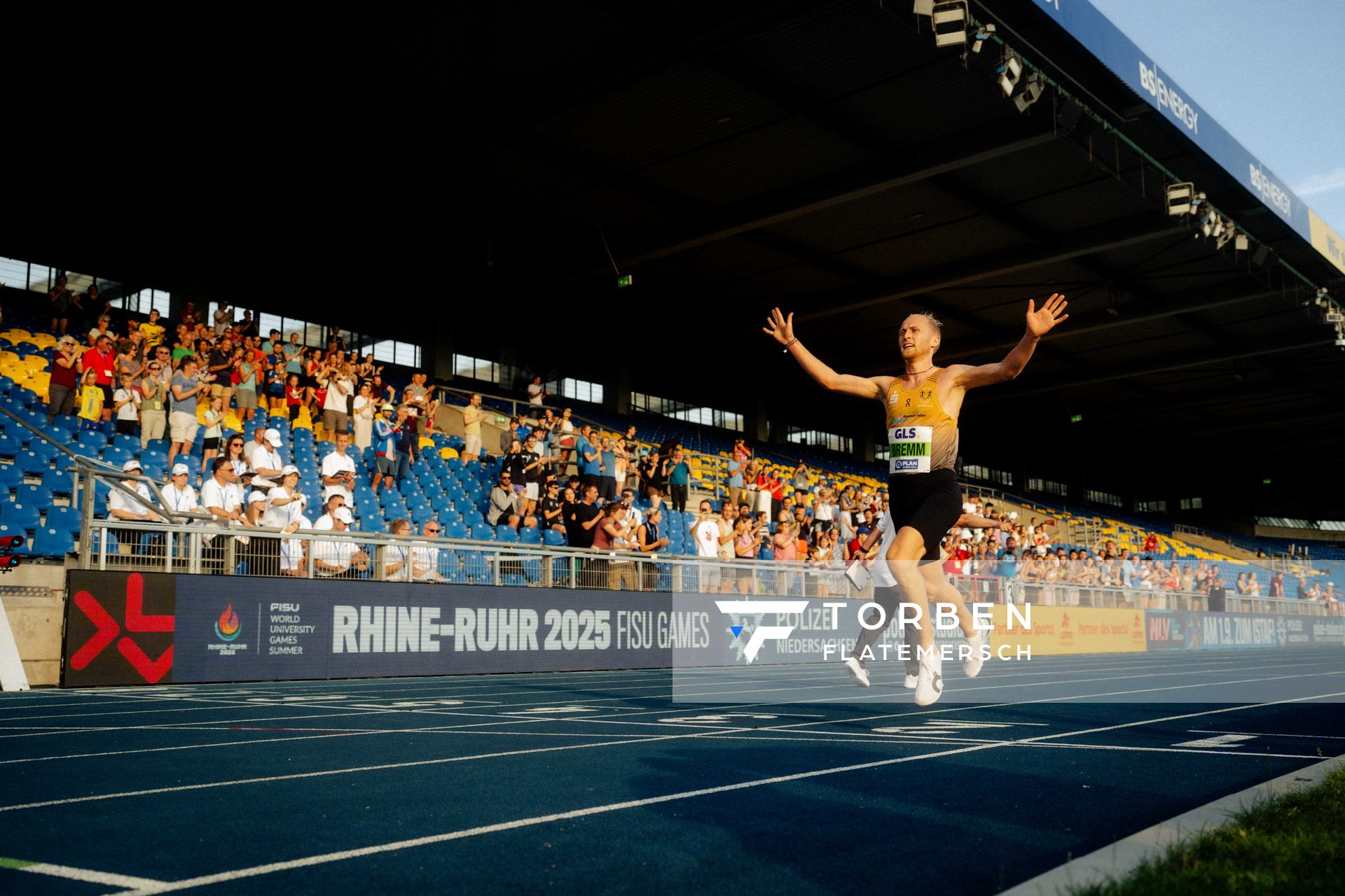 Florian Bremm (LSC Höchstadt/Aisch) am 28.06.2024 beim 5000m Lauf bei den deutschen Leichtathletik-Meisterschaften 2024 im Eintracht-Stadion in Braunschweig